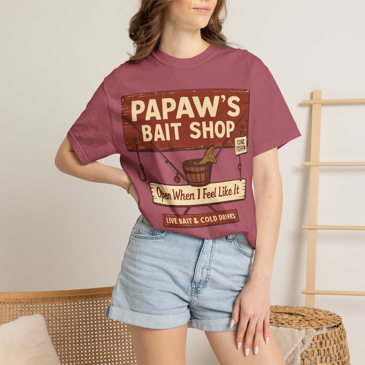 Papaw's Bait Shop sign T-Shirt | Fishing vintage sign, Live bait & cold drinks