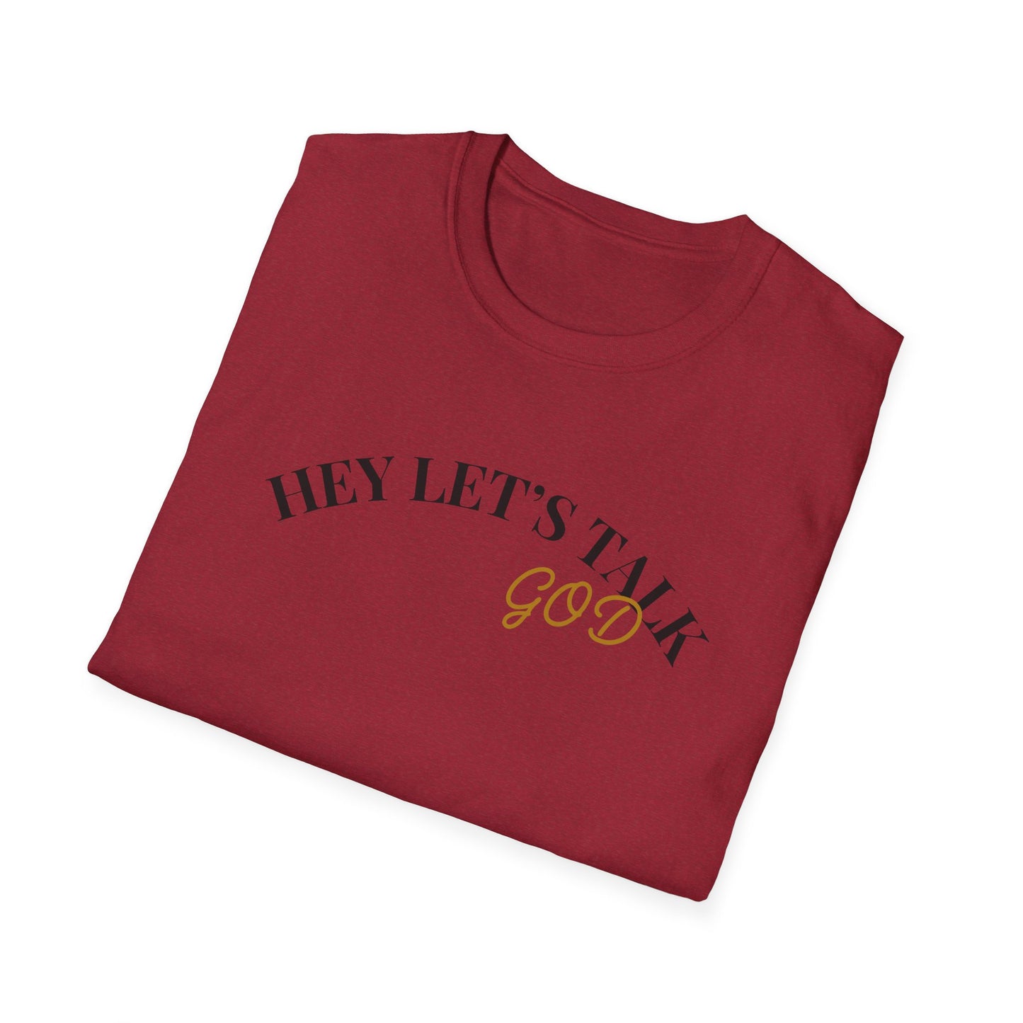 Hey Lets Talk God T-Shirt | Faith Tee, Script Lettering