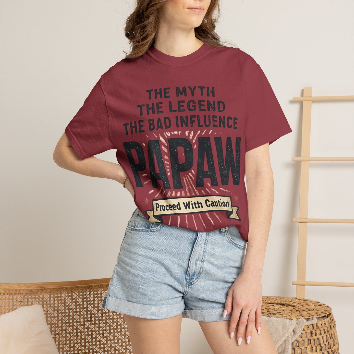 The Myth The Legend The Bad Influence Papaw T-Shirt | Proceed With Caution