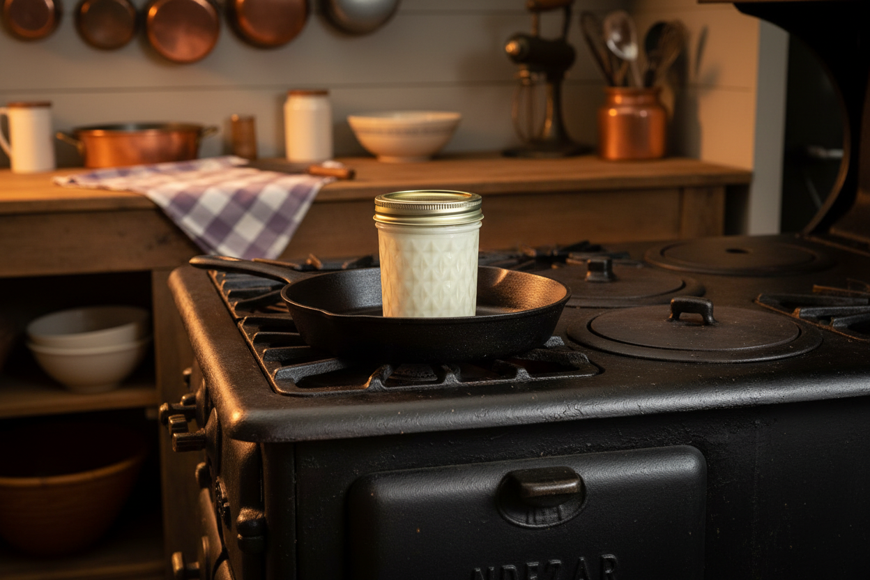 Tallow in Cast Iron Skillet