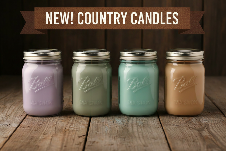 Big Papaw Lavender Candles - Upright and On Side