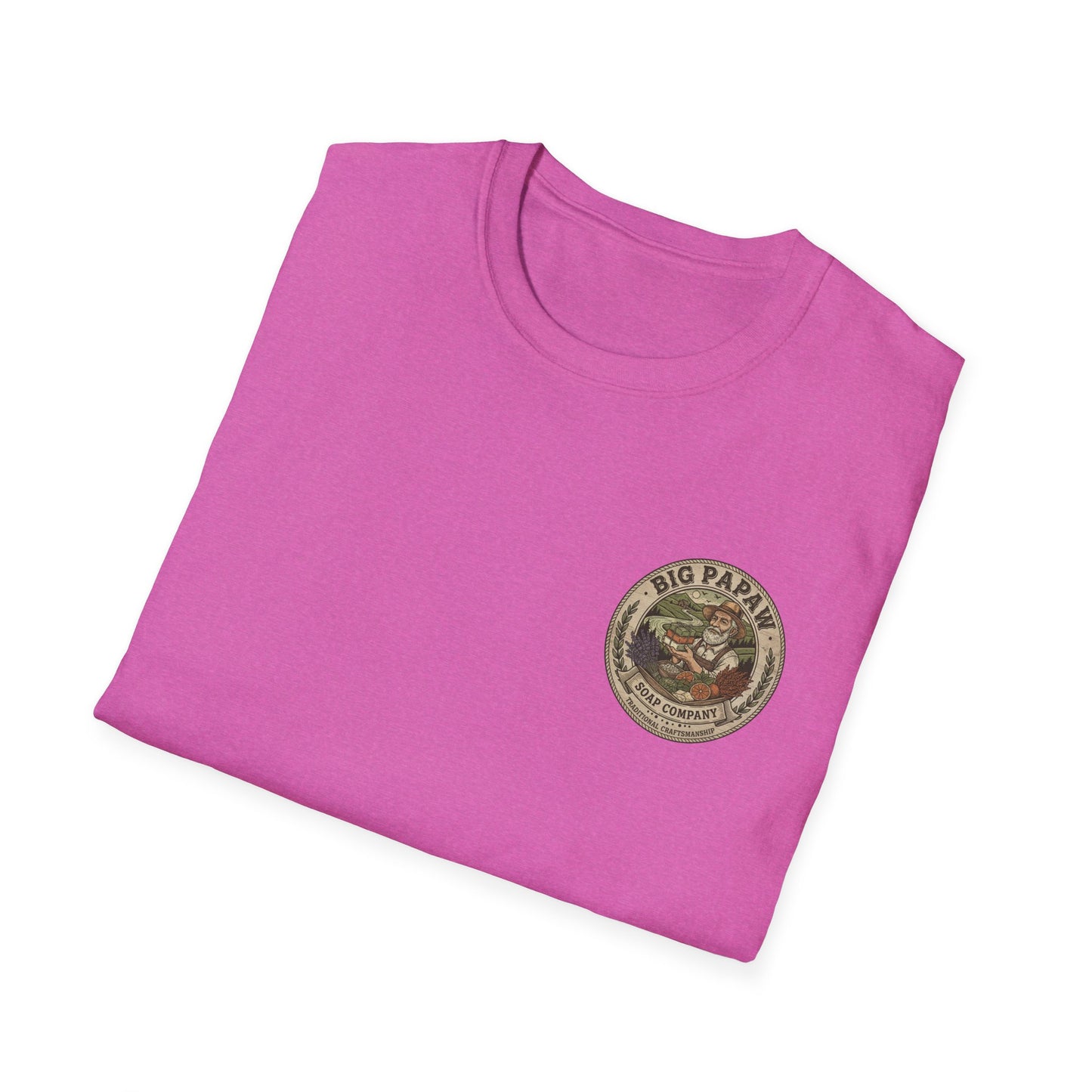 Big Papaw Soap Company logo T-Shirt | Vintage apothecary label graphic
