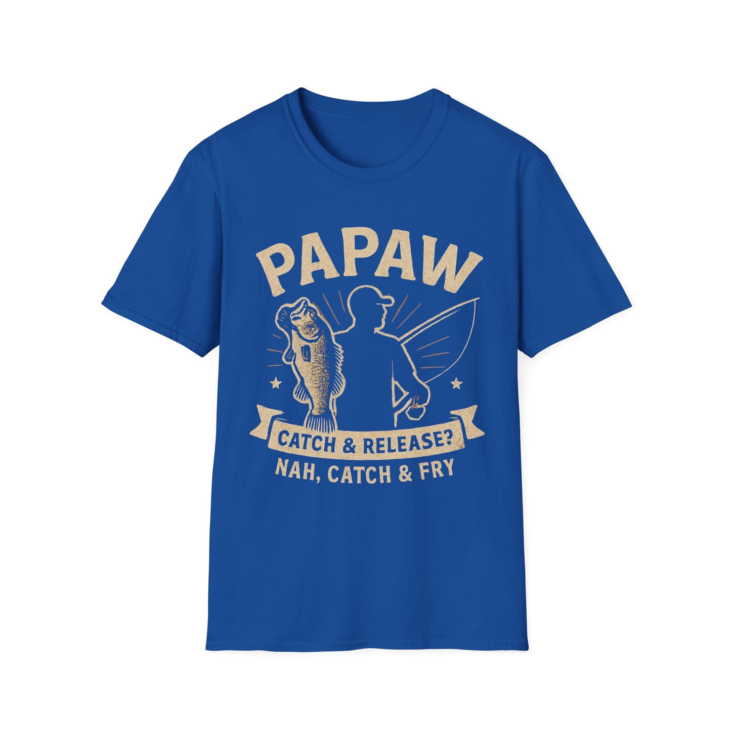 Papaw Fishing Graphic T-Shirt | Catch & Fry Bass Design
