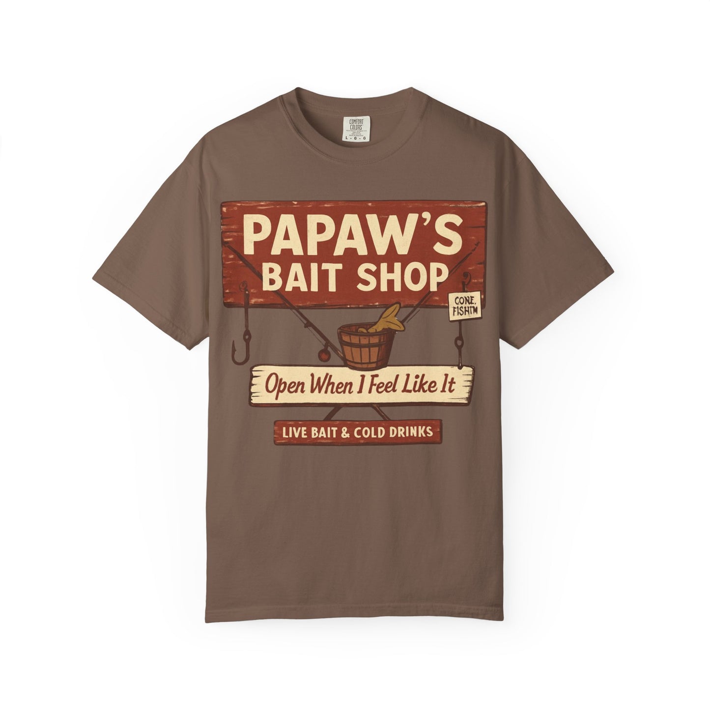 Papaw's Bait Shop sign T-Shirt | Fishing vintage sign, Live bait & cold drinks