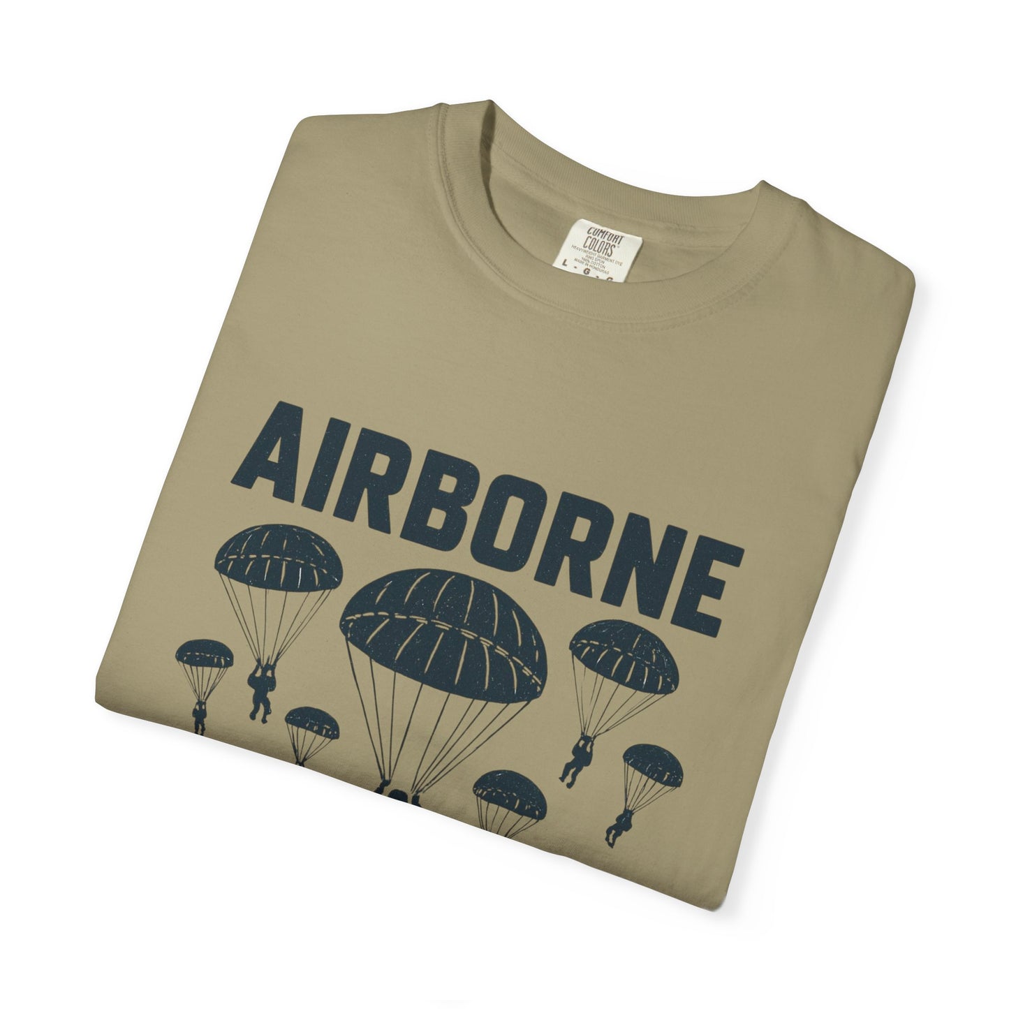 Airborne Papaw T-shirt | Parachute Silhouette Dad Grandpa Military Theme