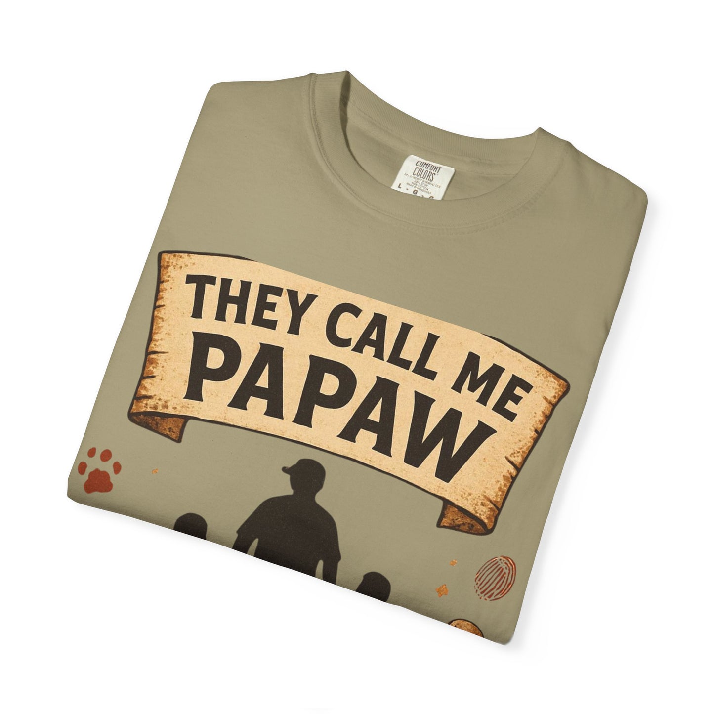 They Call Me Papaw T-Shirt | Papaw Grandpa Silhouette, Partner in Crime Design