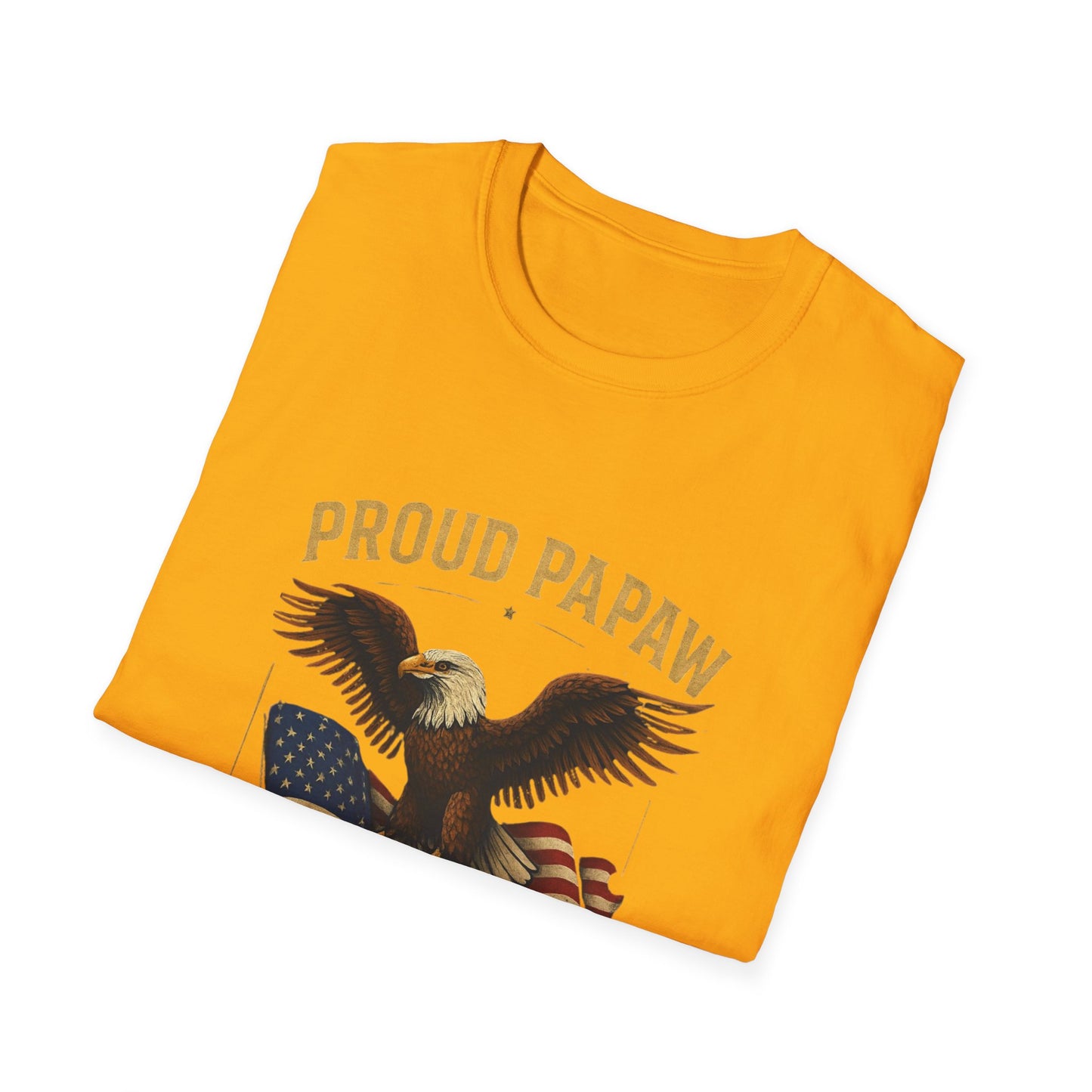 Proud Papaw Eagle with American Flag T-Shirt | Served with Honor, Air Force Theme