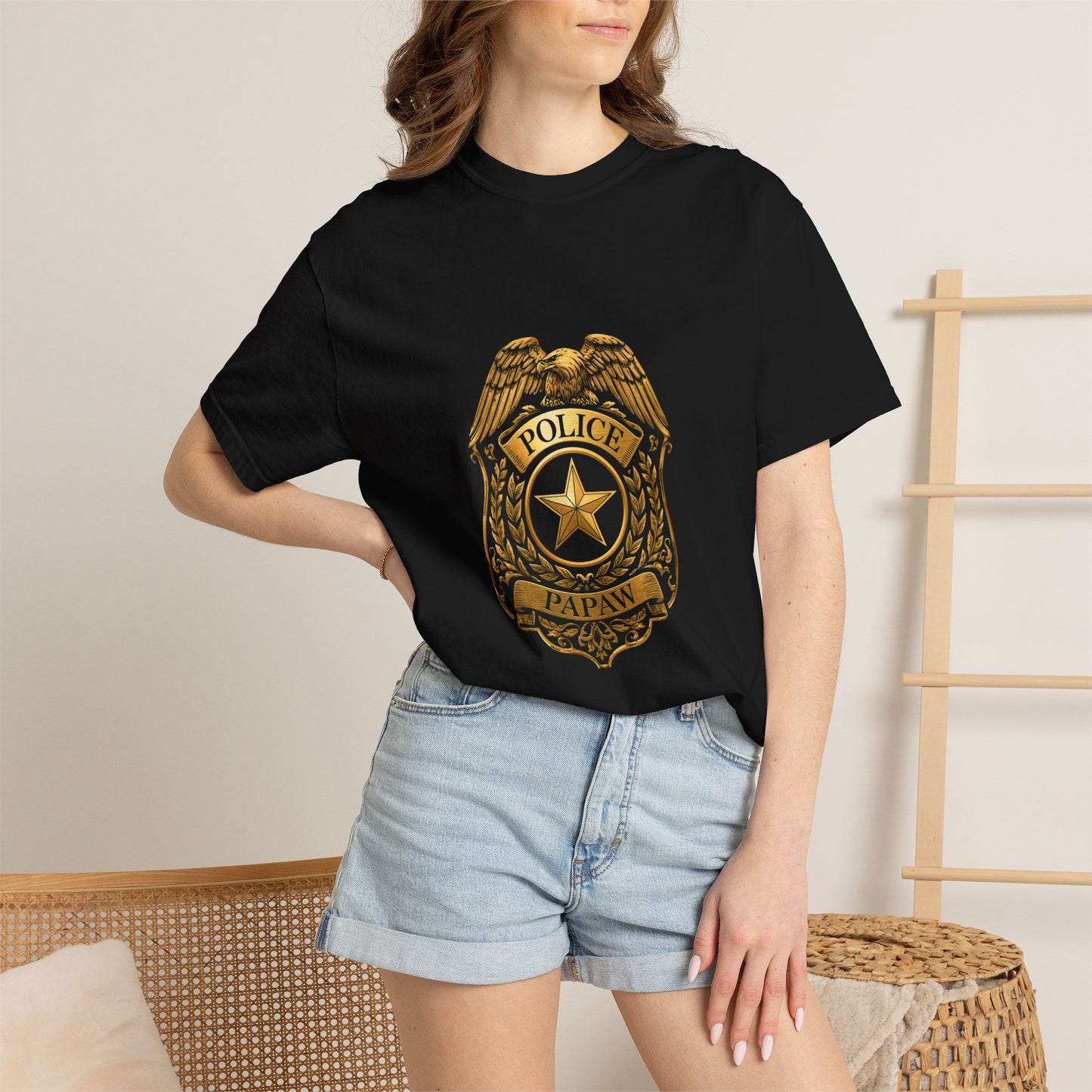 Police Badge T-shirt | Vintage Law Enforcement Shield Graphic