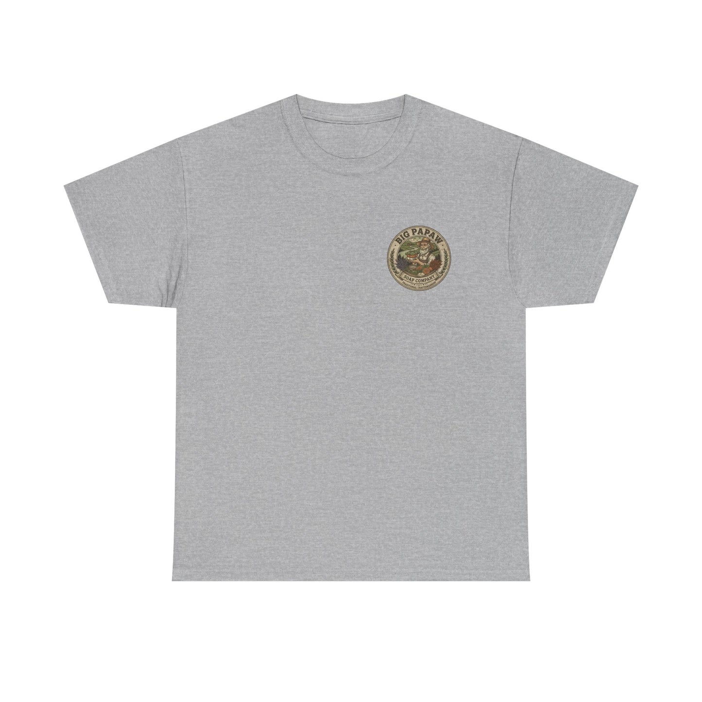 Big Papaw Soap Company Logo Tee | Vintage Barber Shop Label T-Shirt