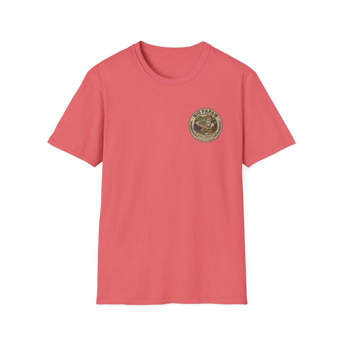 Big Papaw Soap Company logo T-Shirt | Vintage apothecary label graphic
