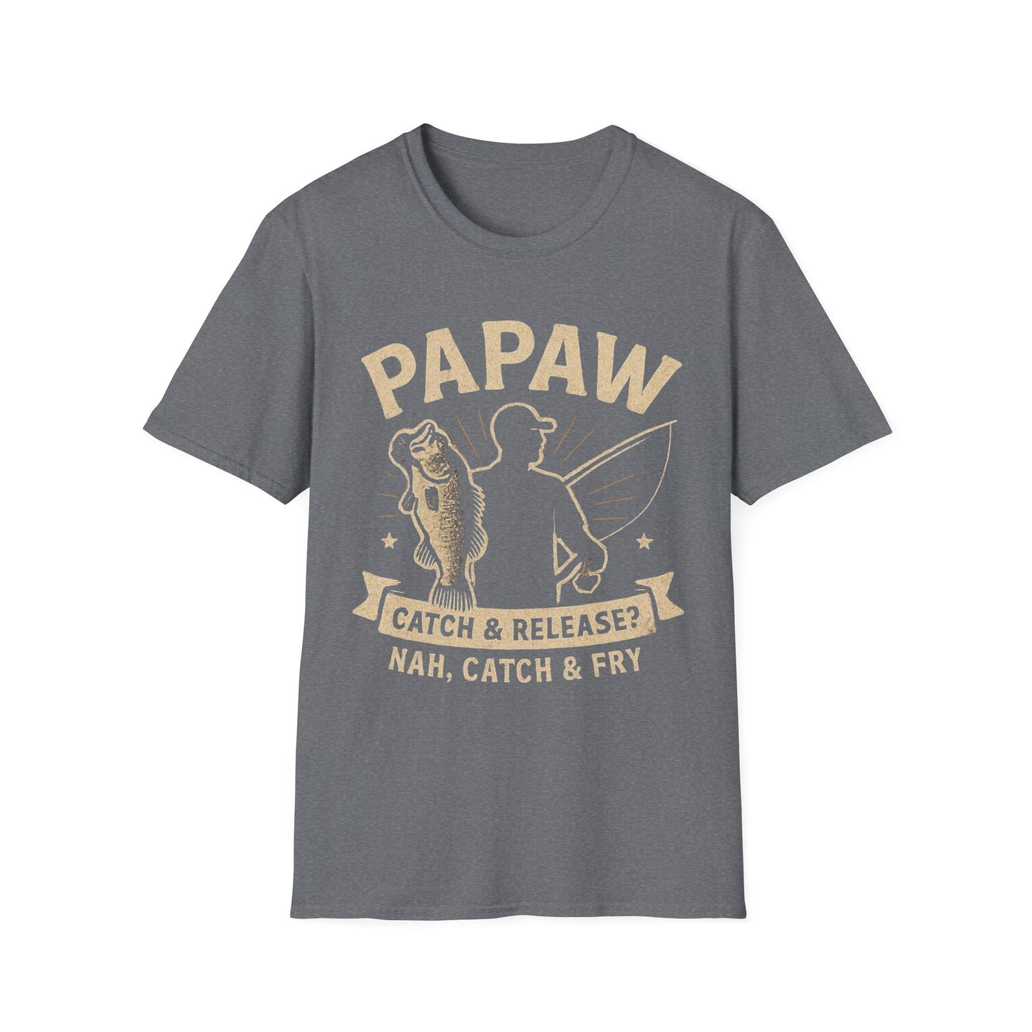 Papaw Fishing Graphic T-Shirt | Catch & Fry Bass Design