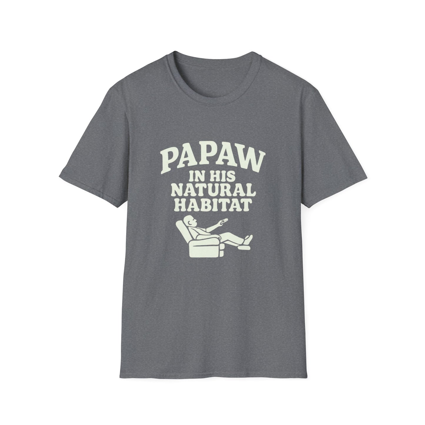 Papaw In His Natural Habitat T-Shirt | Grandpa Recliner Graphic