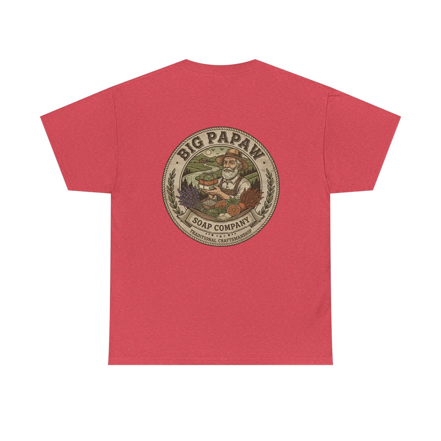 Big Papaw Soap Company Logo Tee | Vintage Barber Shop Label T-Shirt