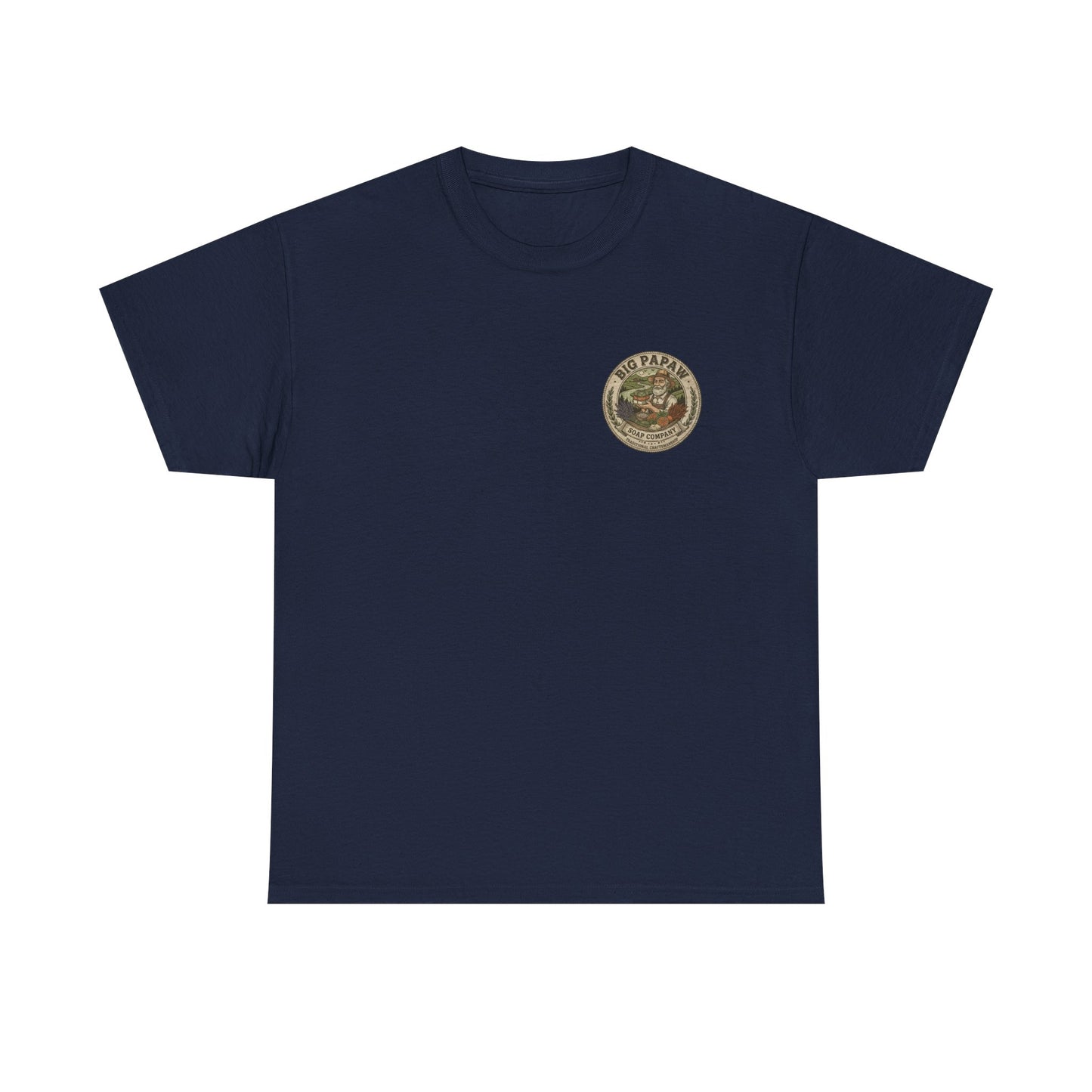 Big Papaw Soap Company Logo Tee | Vintage Barber Shop Label T-Shirt