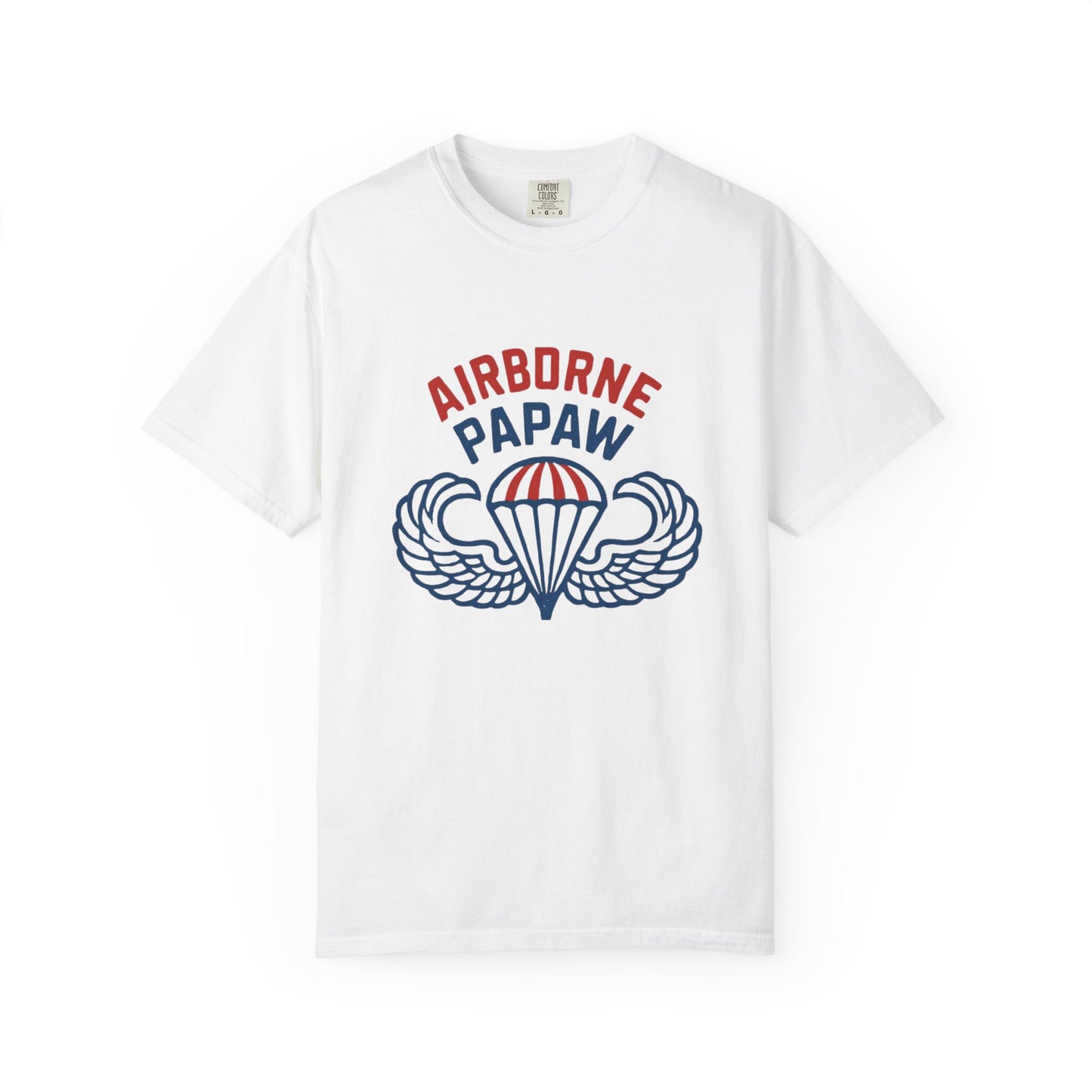 Airborne Papaw Parachute Wings T-shirt | Military Grandpa Veteran Tee