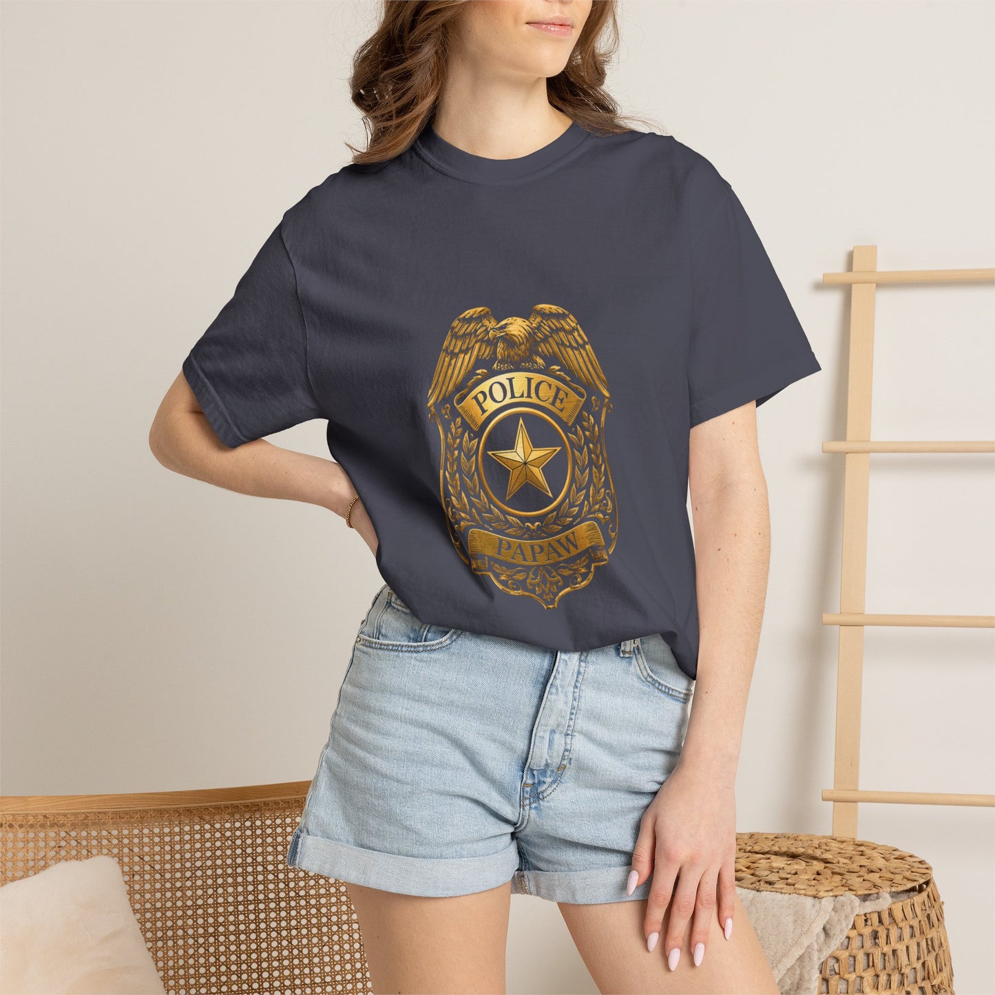 Police Badge T-shirt | Vintage Law Enforcement Shield Graphic