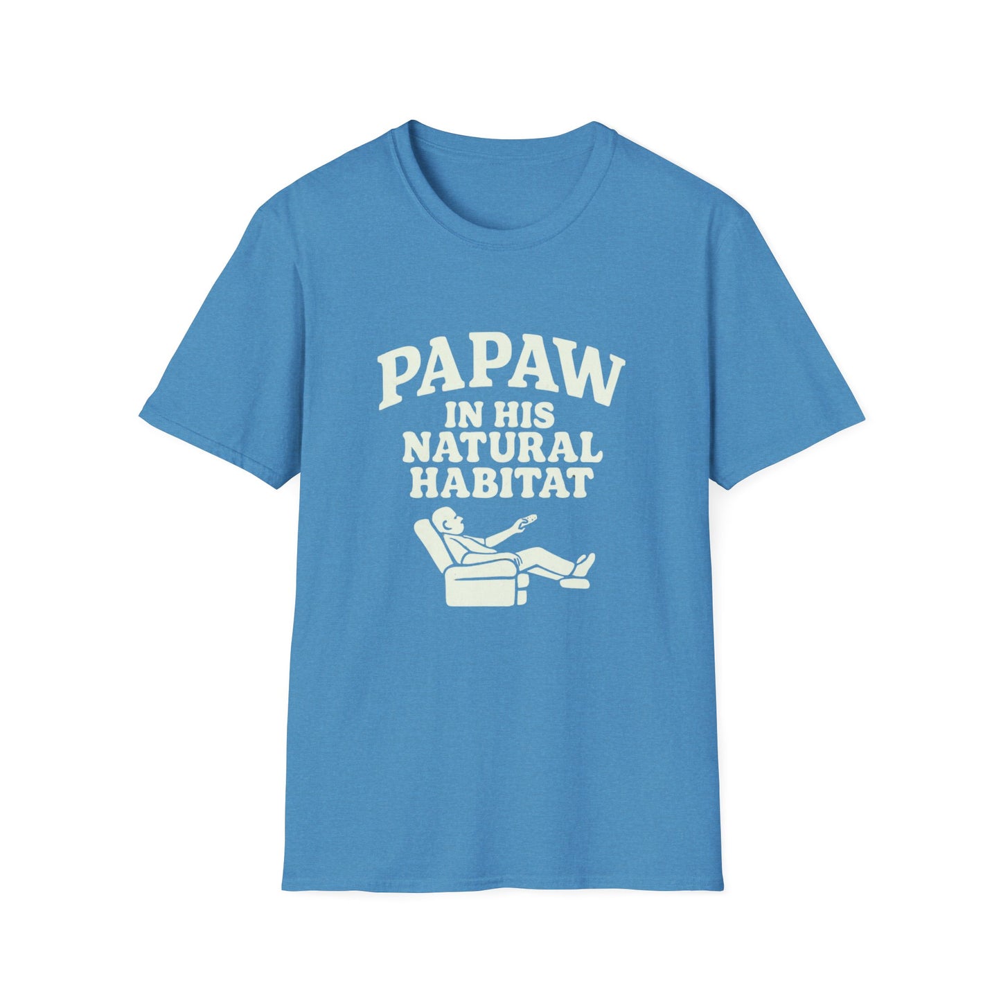 Papaw In His Natural Habitat T-Shirt | Grandpa Recliner Graphic