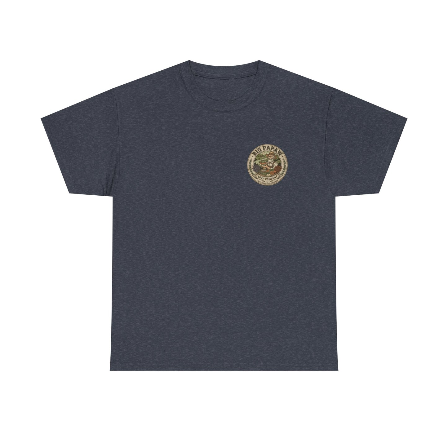 Big Papaw Soap Company Logo Tee | Vintage Barber Shop Label T-Shirt