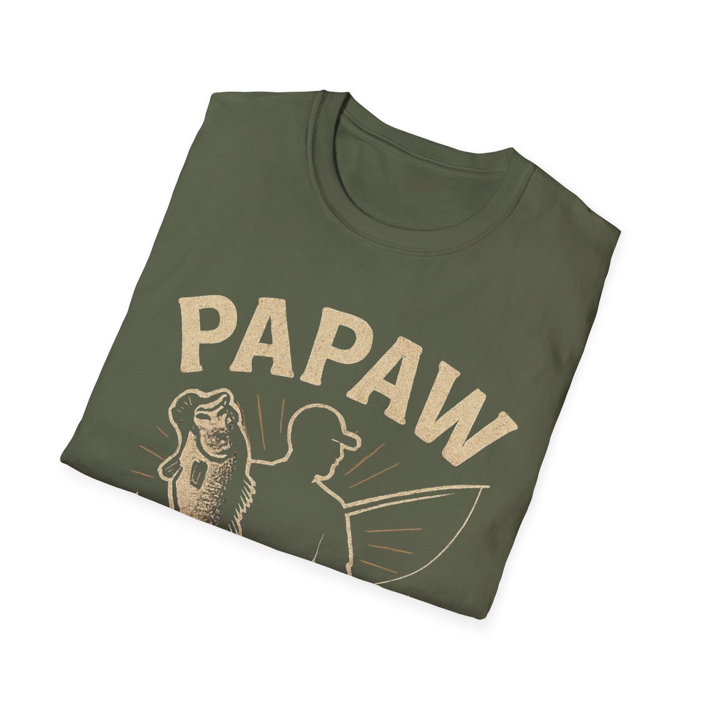 Papaw Fishing Graphic T-Shirt | Catch & Fry Bass Design
