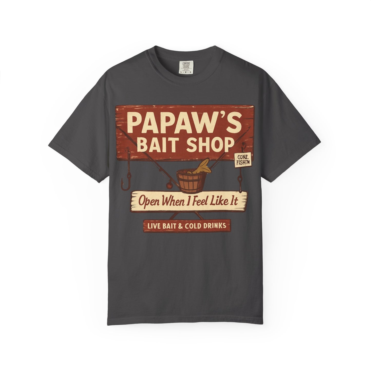 Papaw's Bait Shop sign T-Shirt | Fishing vintage sign, Live bait & cold drinks
