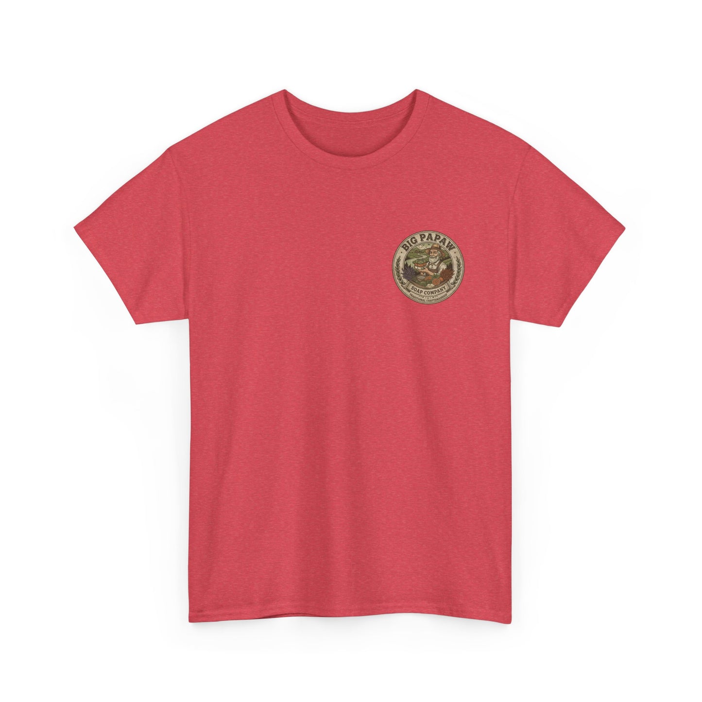 Big Papaw Soap Company Logo Tee | Vintage Barber Shop Label T-Shirt