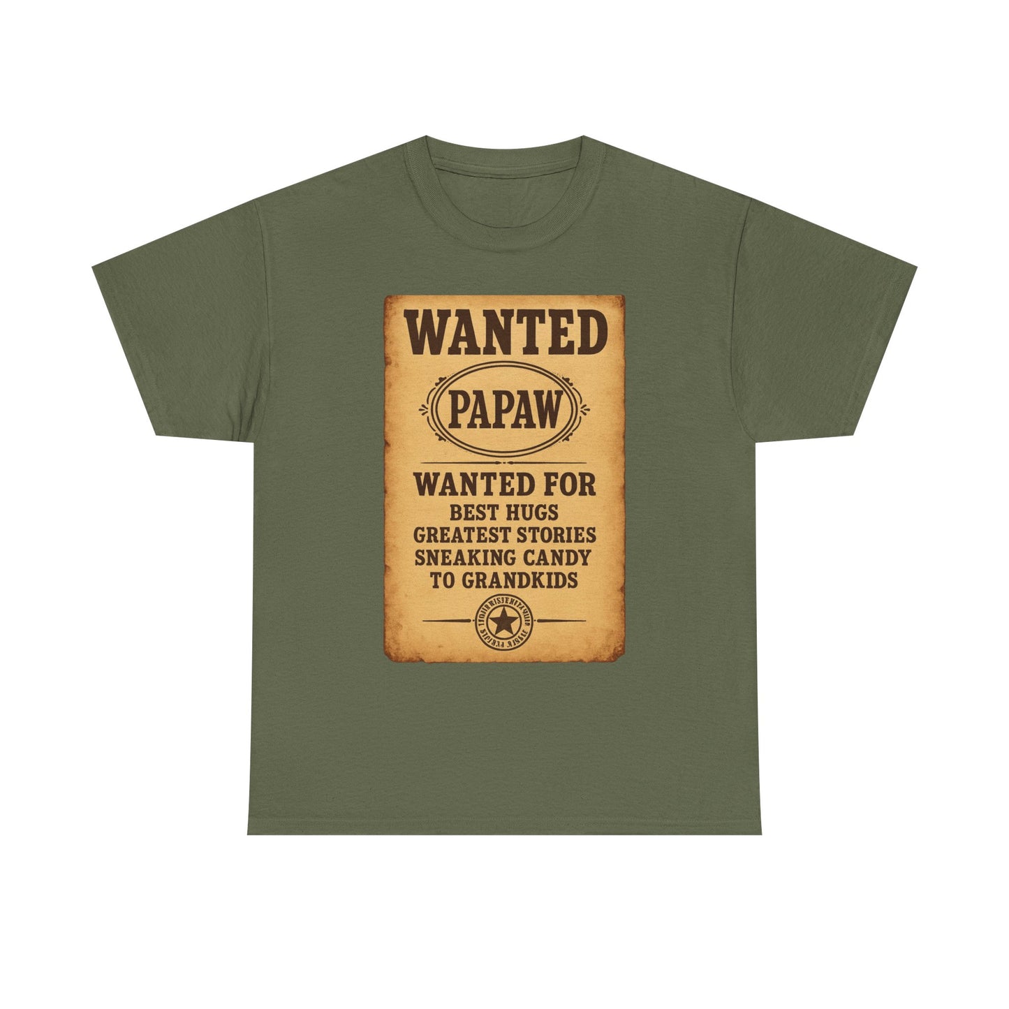 Wanted Papaw T-Shirt | Vintage Wanted Poster, Grandpa Grandpa Tee