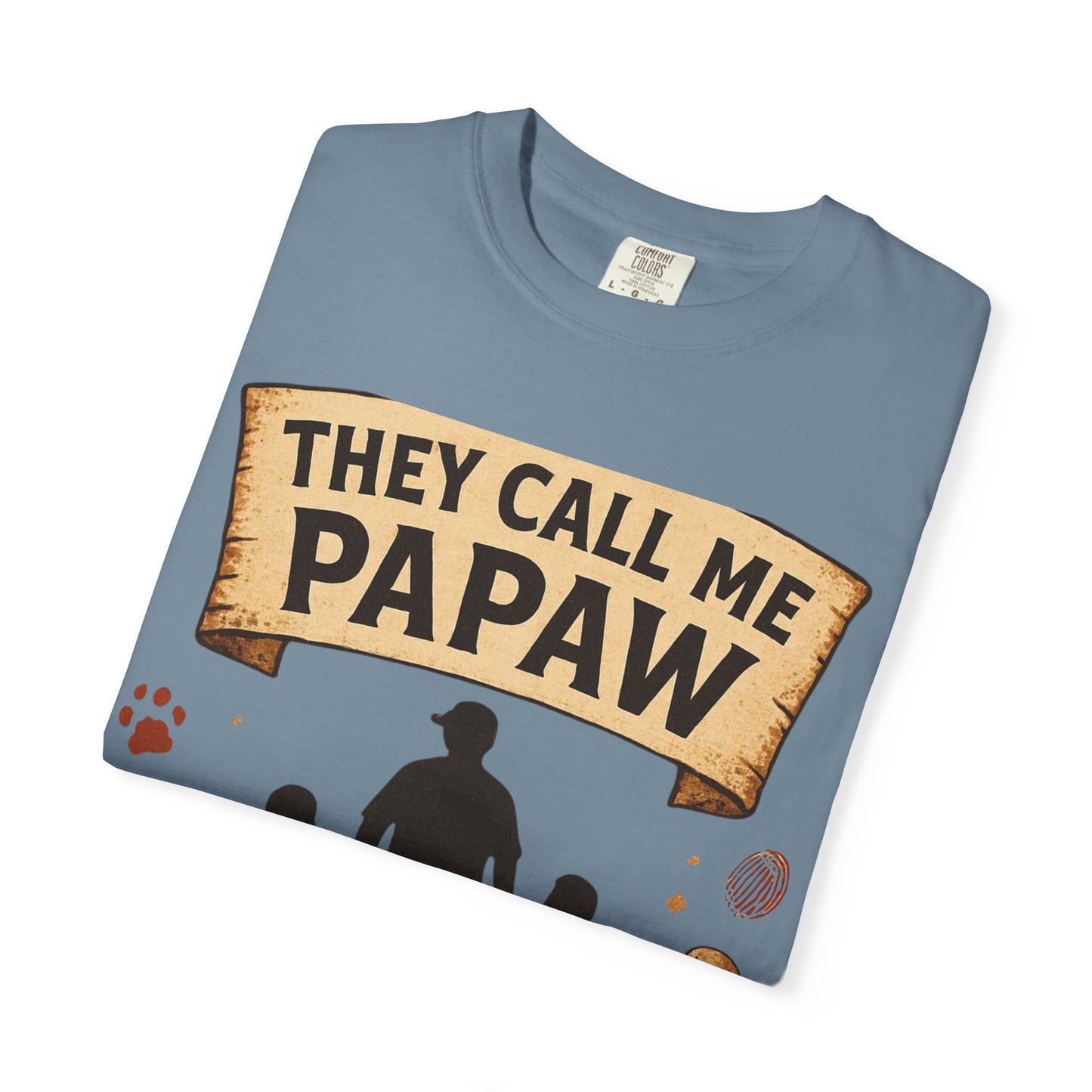 They Call Me Papaw T-Shirt | Papaw Grandpa Silhouette, Partner in Crime Design