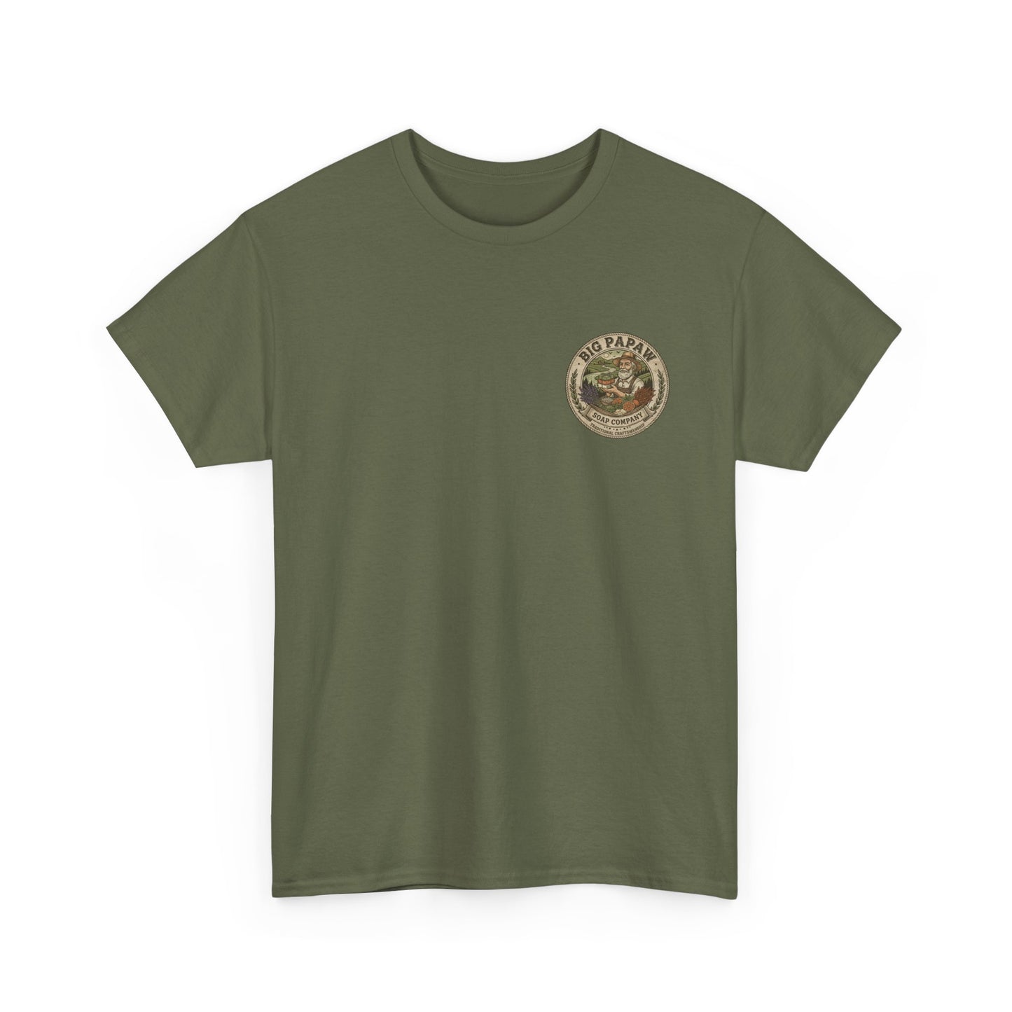 Big Papaw Soap Company Logo Tee | Vintage Barber Shop Label T-Shirt