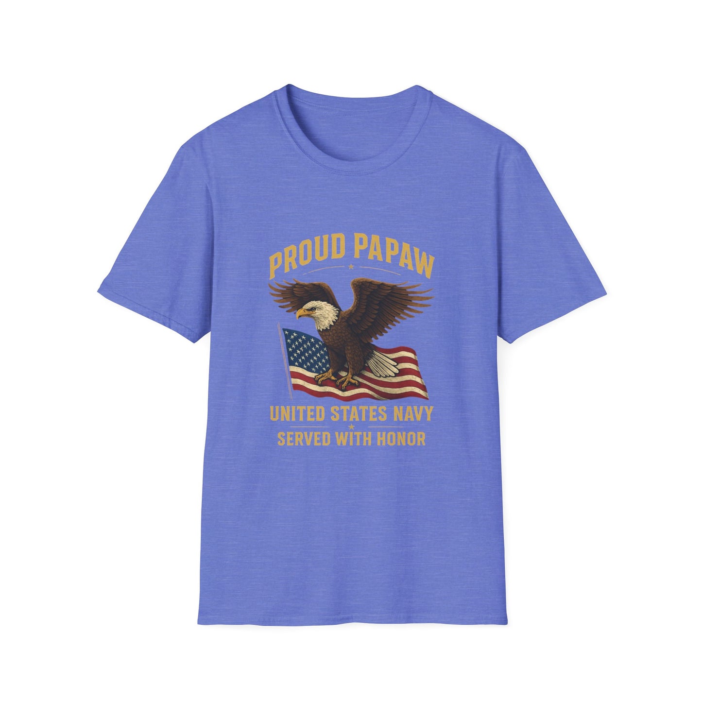 Proud Papaw Eagle United States Navy T-Shirt | Patriotic Veteran Shirt