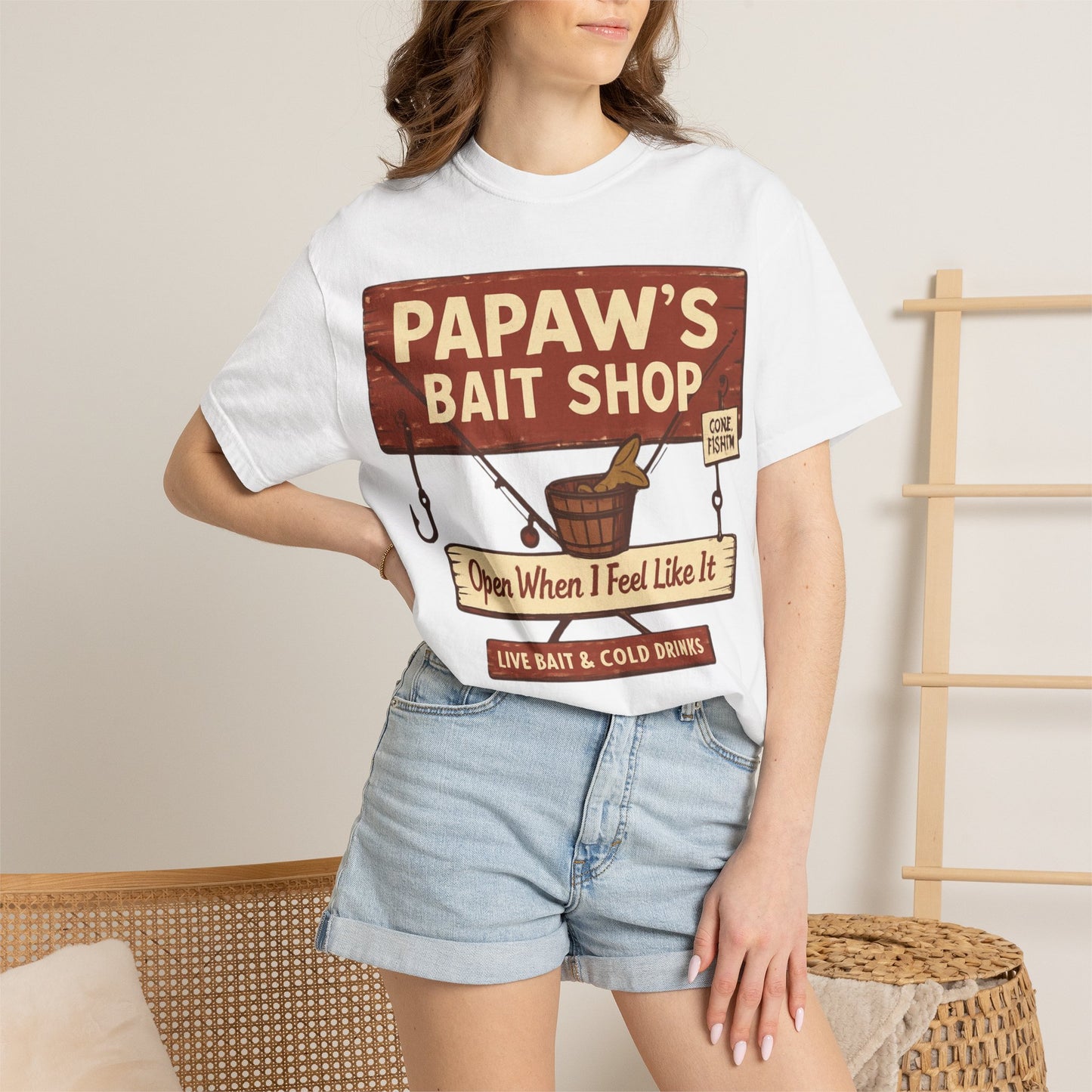 Papaw's Bait Shop sign T-Shirt | Fishing vintage sign, Live bait & cold drinks
