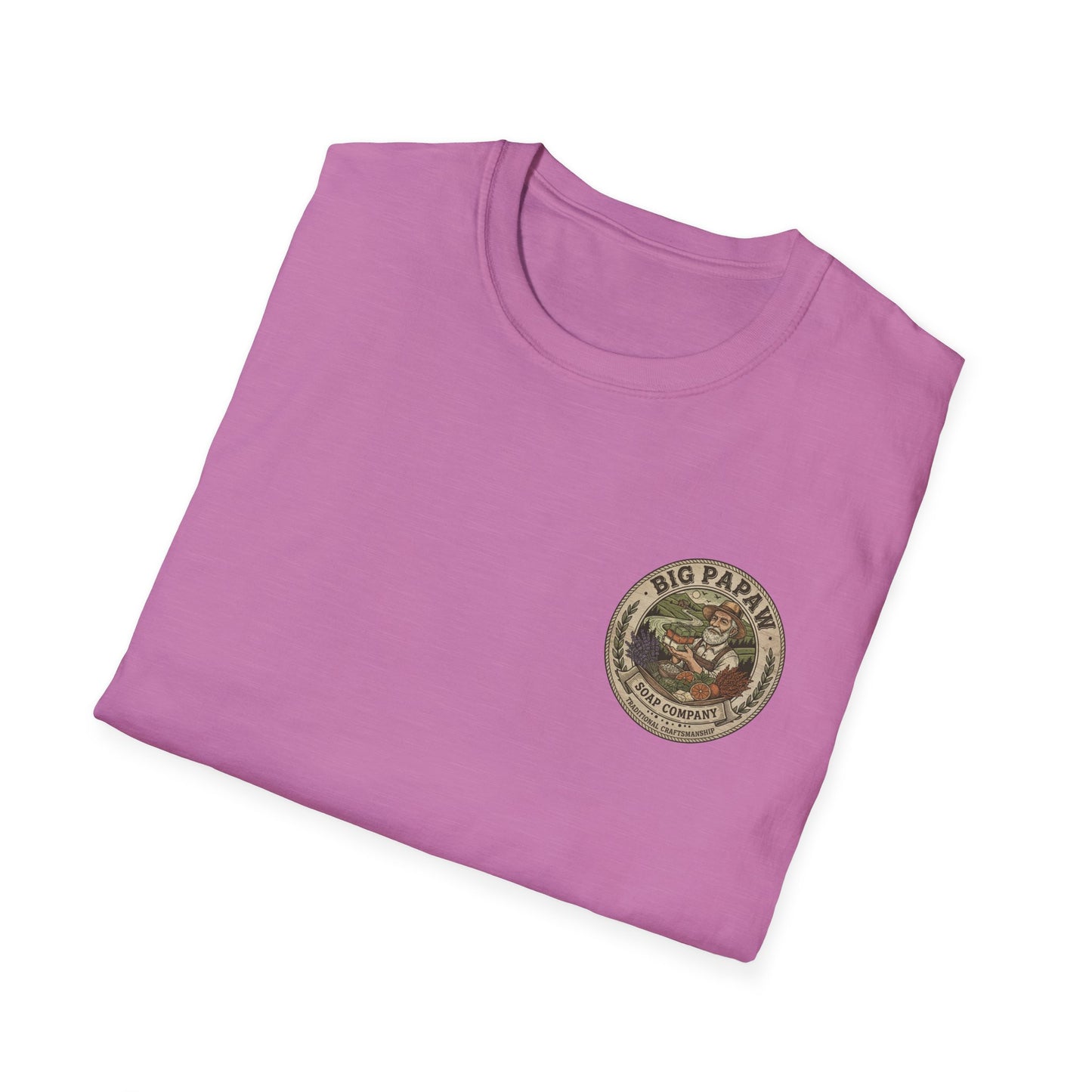Big Papaw Soap Company logo T-Shirt | Vintage apothecary label graphic