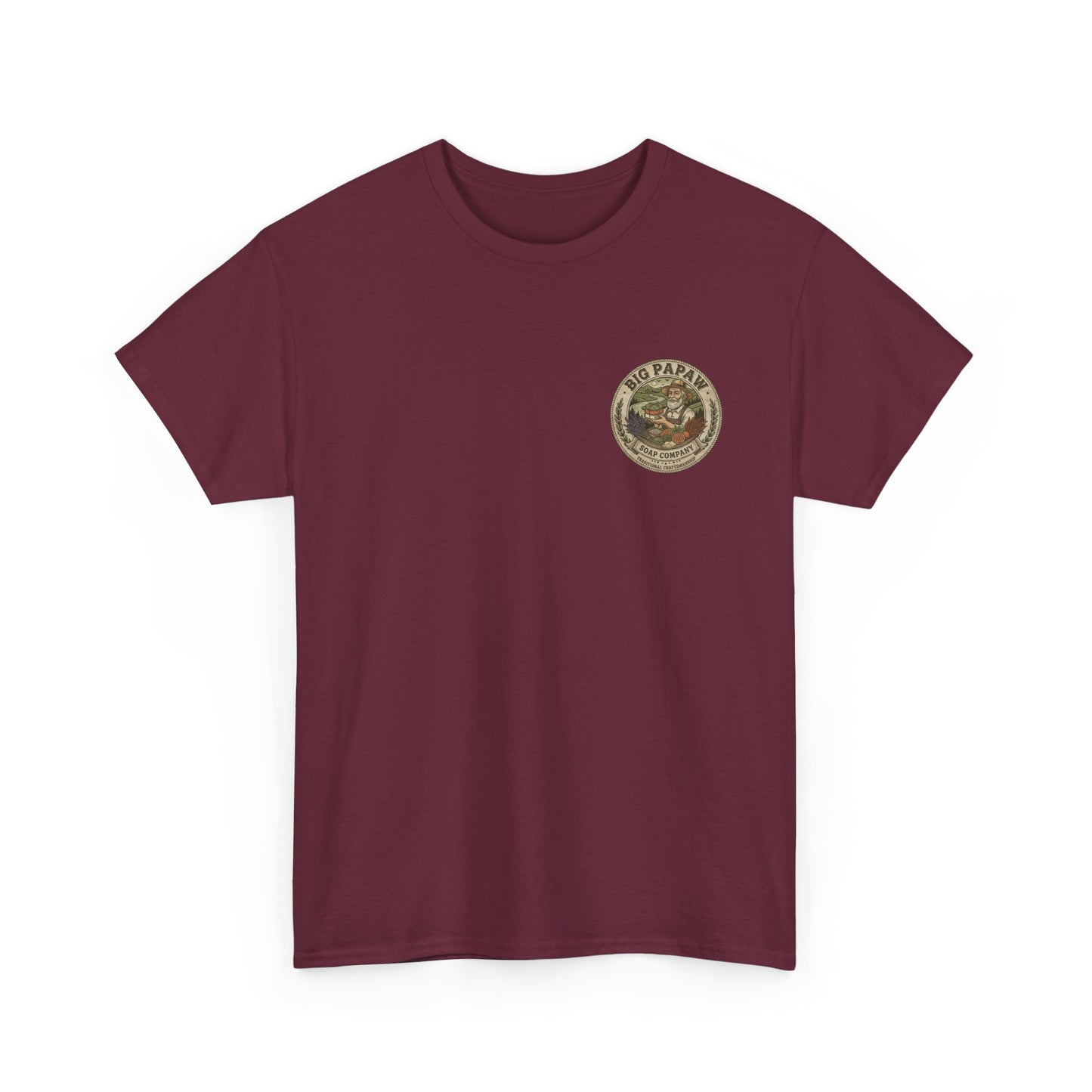Big Papaw Soap Company Logo Tee | Vintage Barber Shop Label T-Shirt