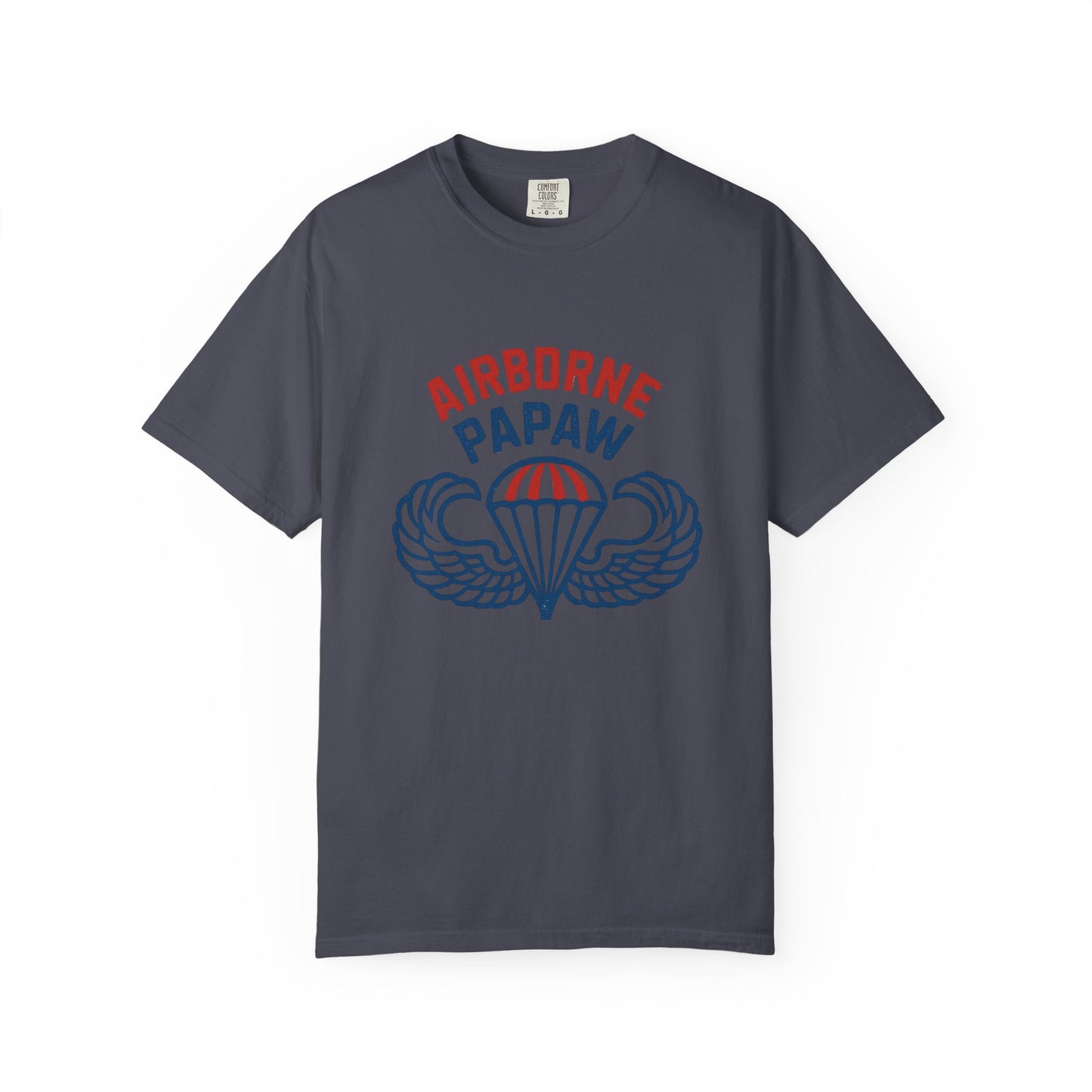Airborne Papaw Parachute Wings T-shirt | Military Grandpa Veteran Tee