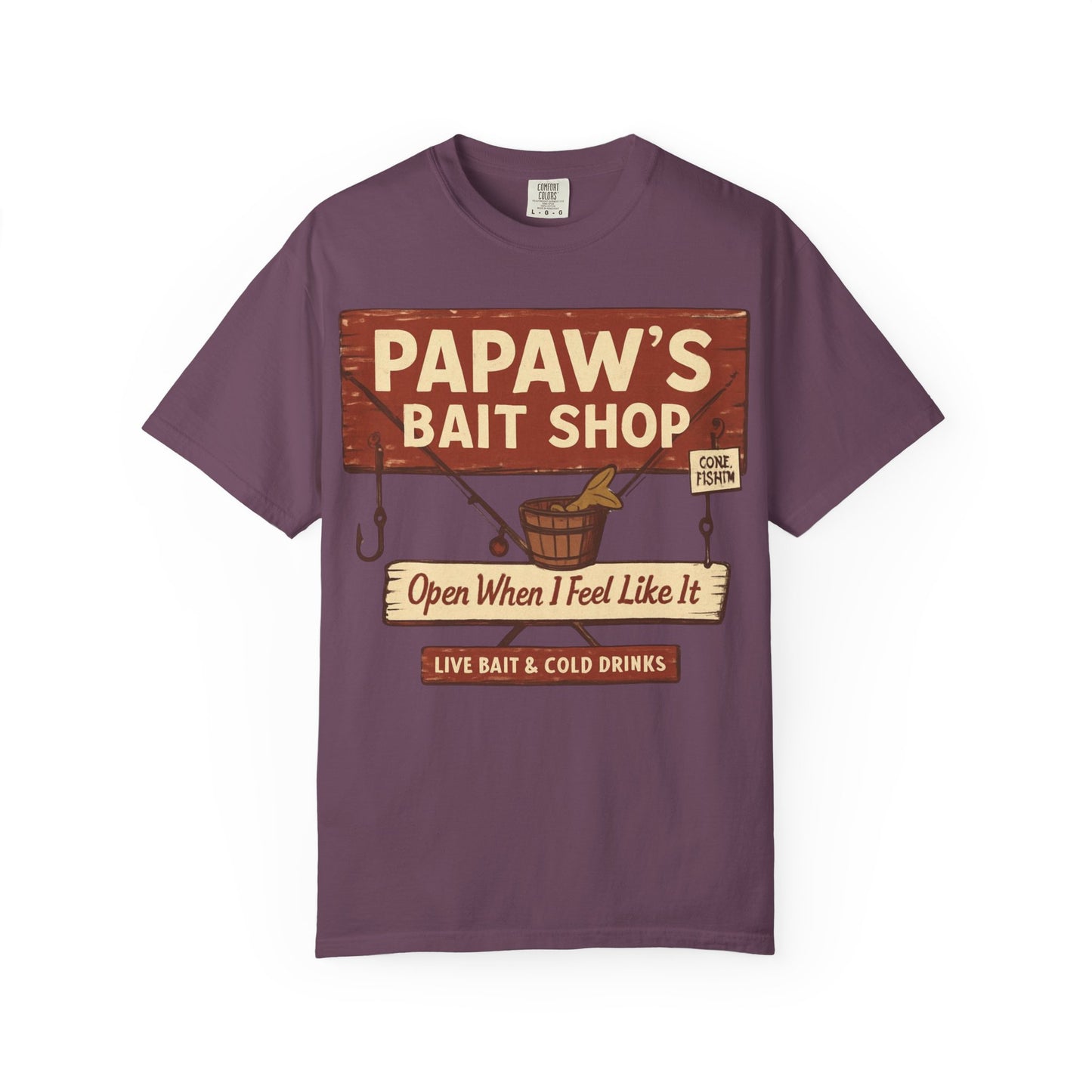 Papaw's Bait Shop sign T-Shirt | Fishing vintage sign, Live bait & cold drinks