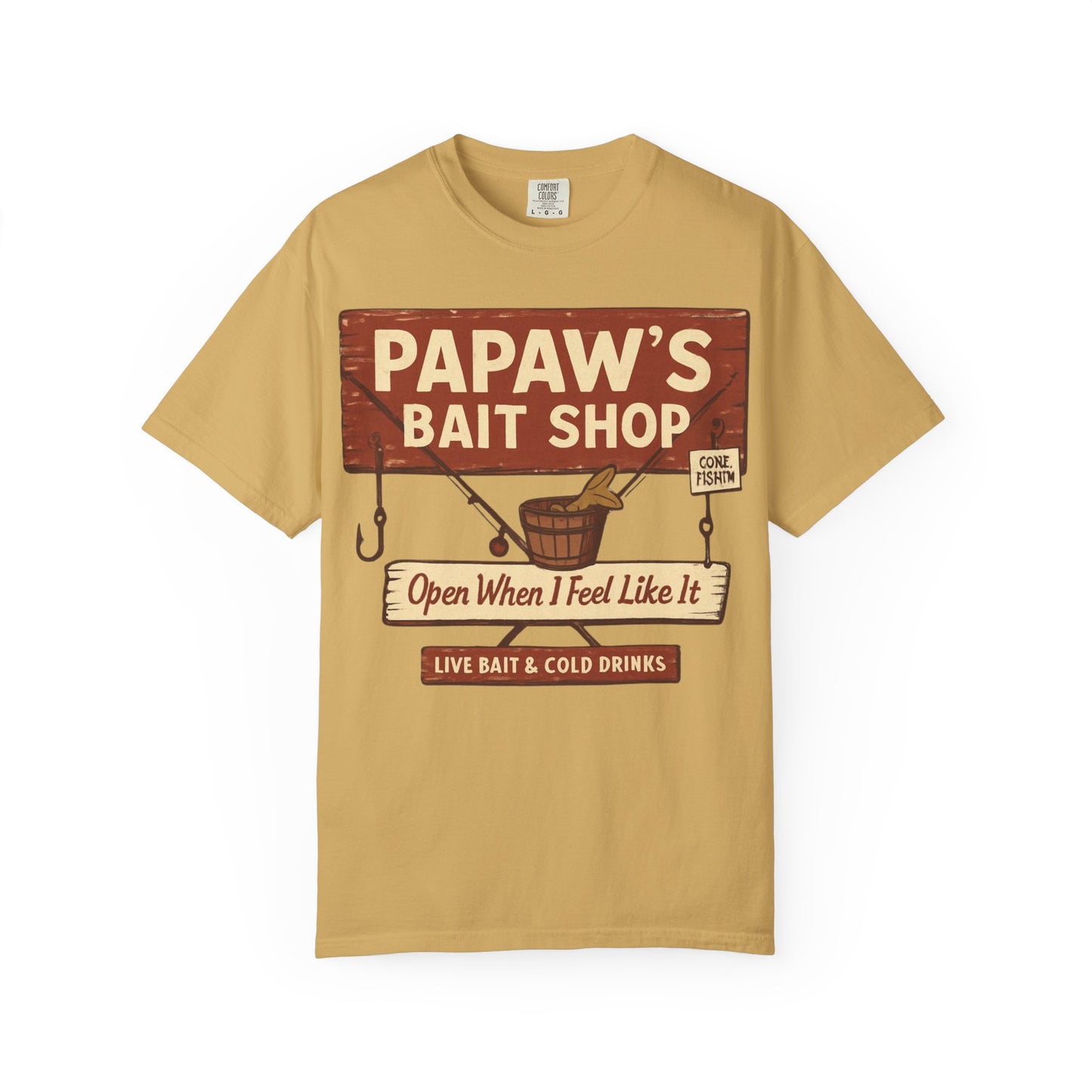Papaw's Bait Shop sign T-Shirt | Fishing vintage sign, Live bait & cold drinks