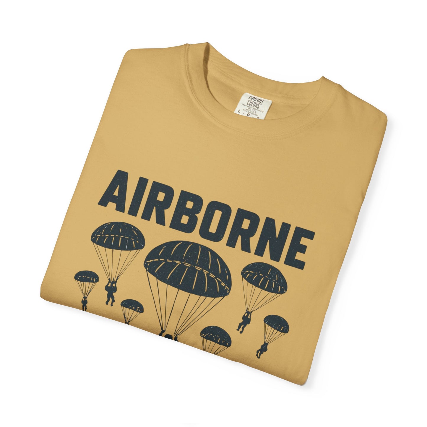 Airborne Papaw T-shirt | Parachute Silhouette Dad Grandpa Military Theme