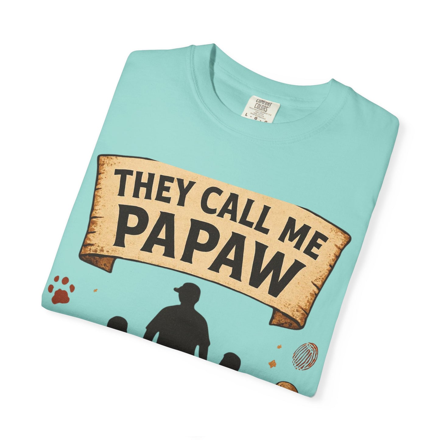 They Call Me Papaw T-Shirt | Papaw Grandpa Silhouette, Partner in Crime Design