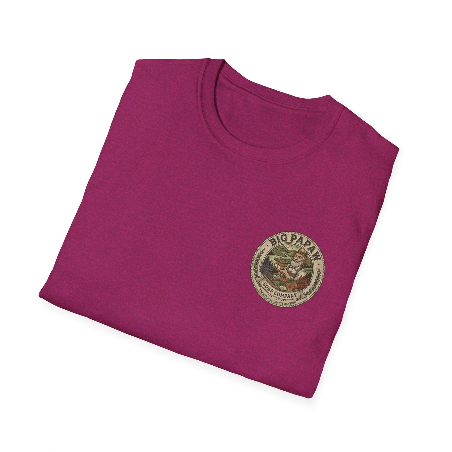 Big Papaw Soap Company logo T-Shirt | Vintage apothecary label graphic