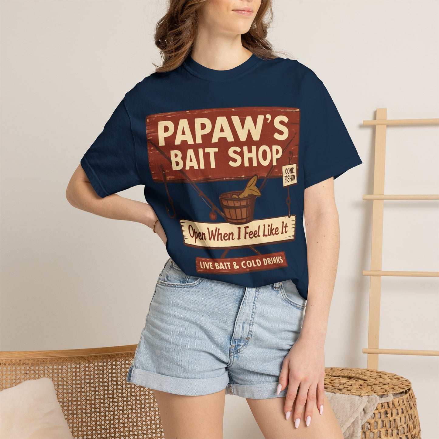Papaw's Bait Shop sign T-Shirt | Fishing vintage sign, Live bait & cold drinks