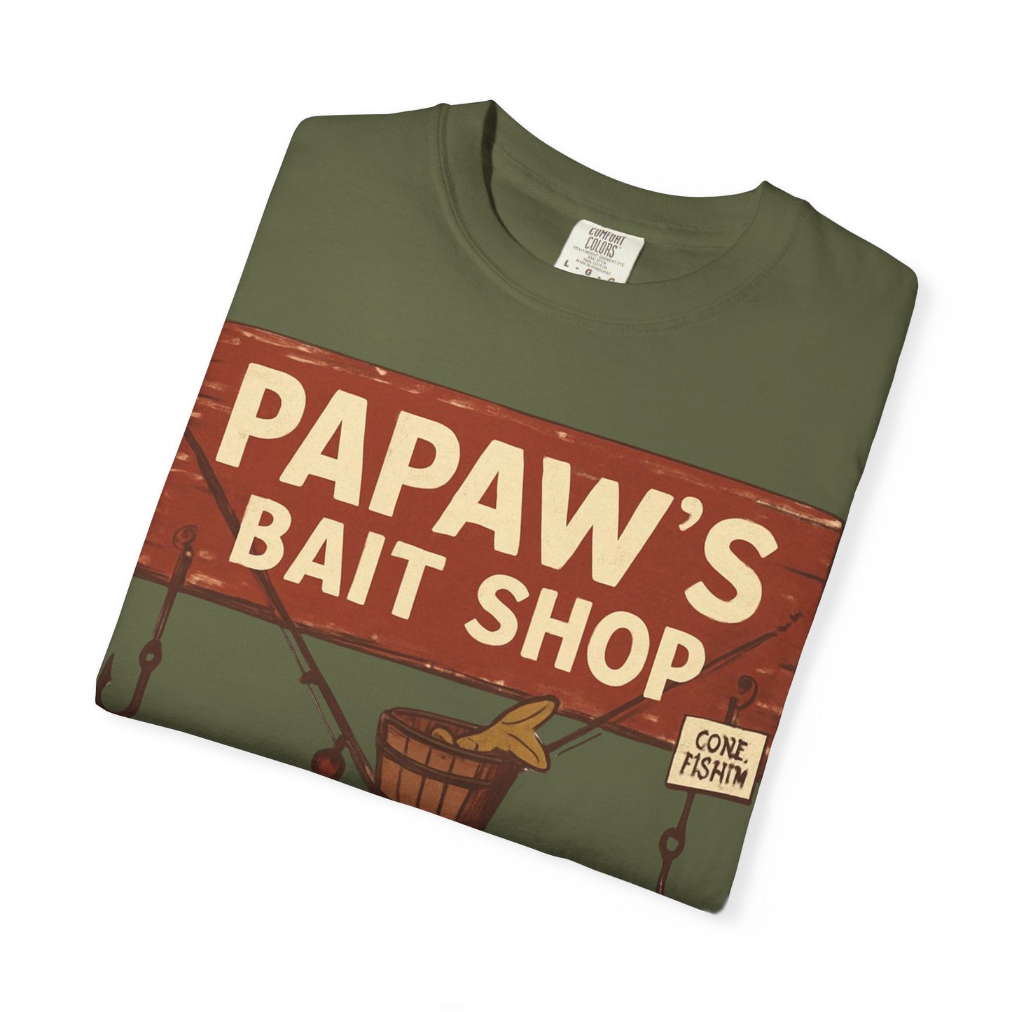 Papaw's Bait Shop sign T-Shirt | Fishing vintage sign, Live bait & cold drinks