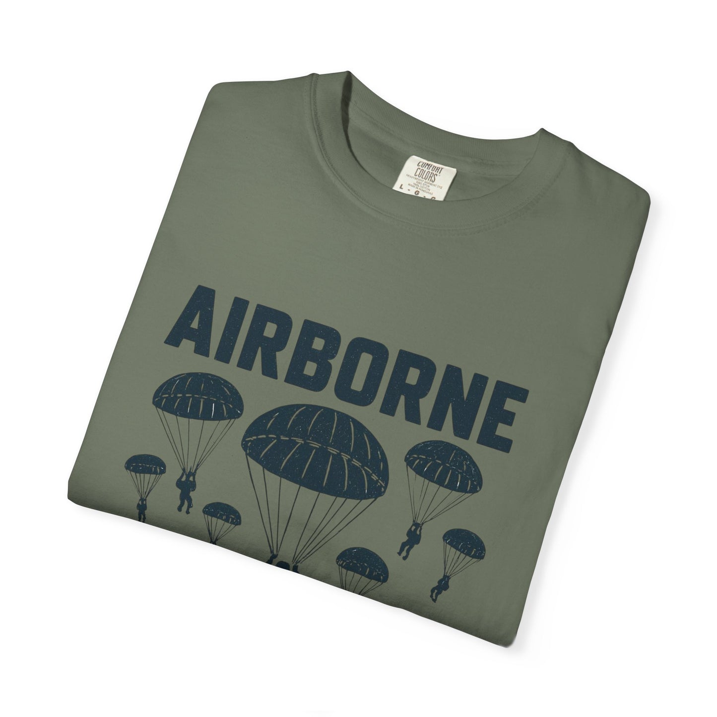 Airborne Papaw T-shirt | Parachute Silhouette Dad Grandpa Military Theme