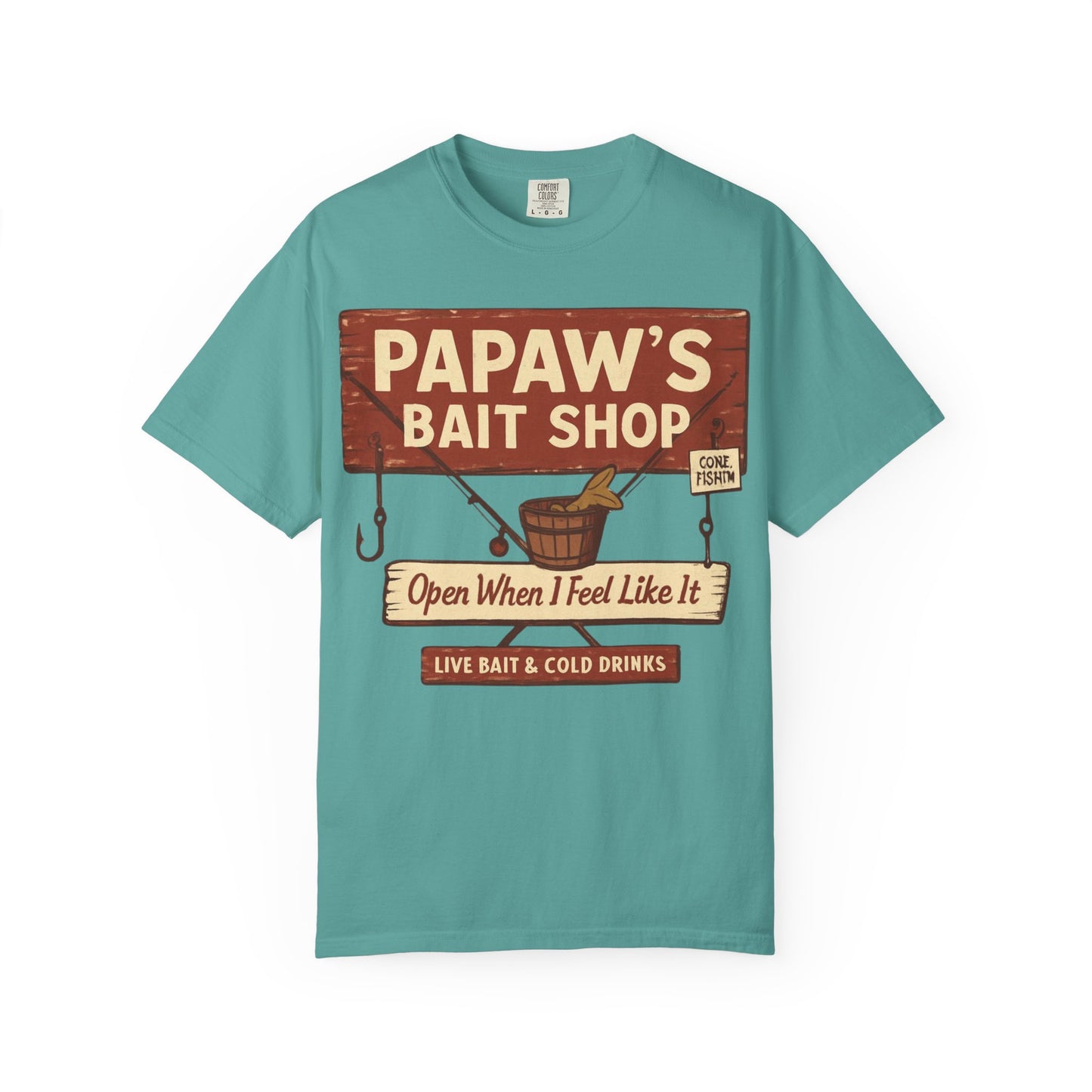 Papaw's Bait Shop sign T-Shirt | Fishing vintage sign, Live bait & cold drinks