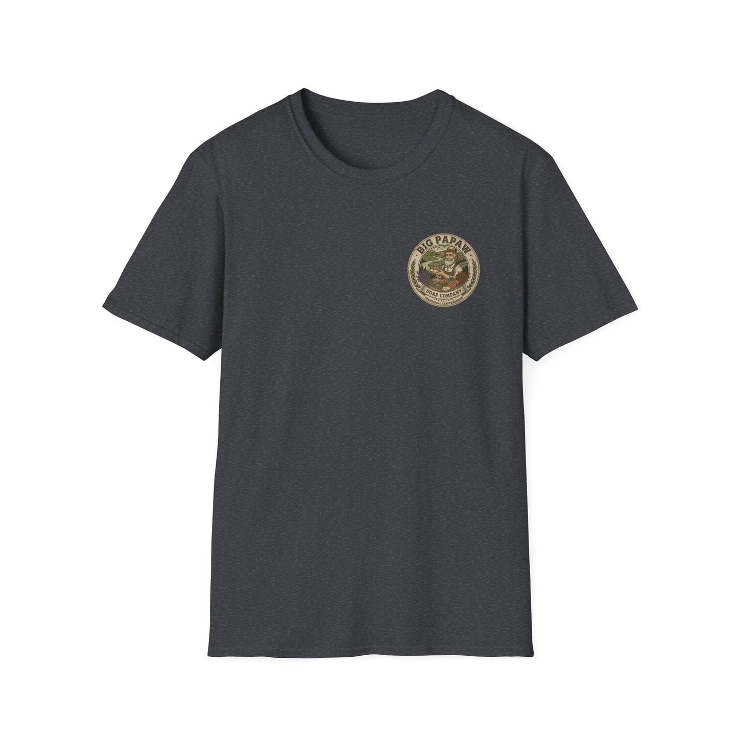 Big Papaw Soap Company logo T-Shirt | Vintage apothecary label graphic
