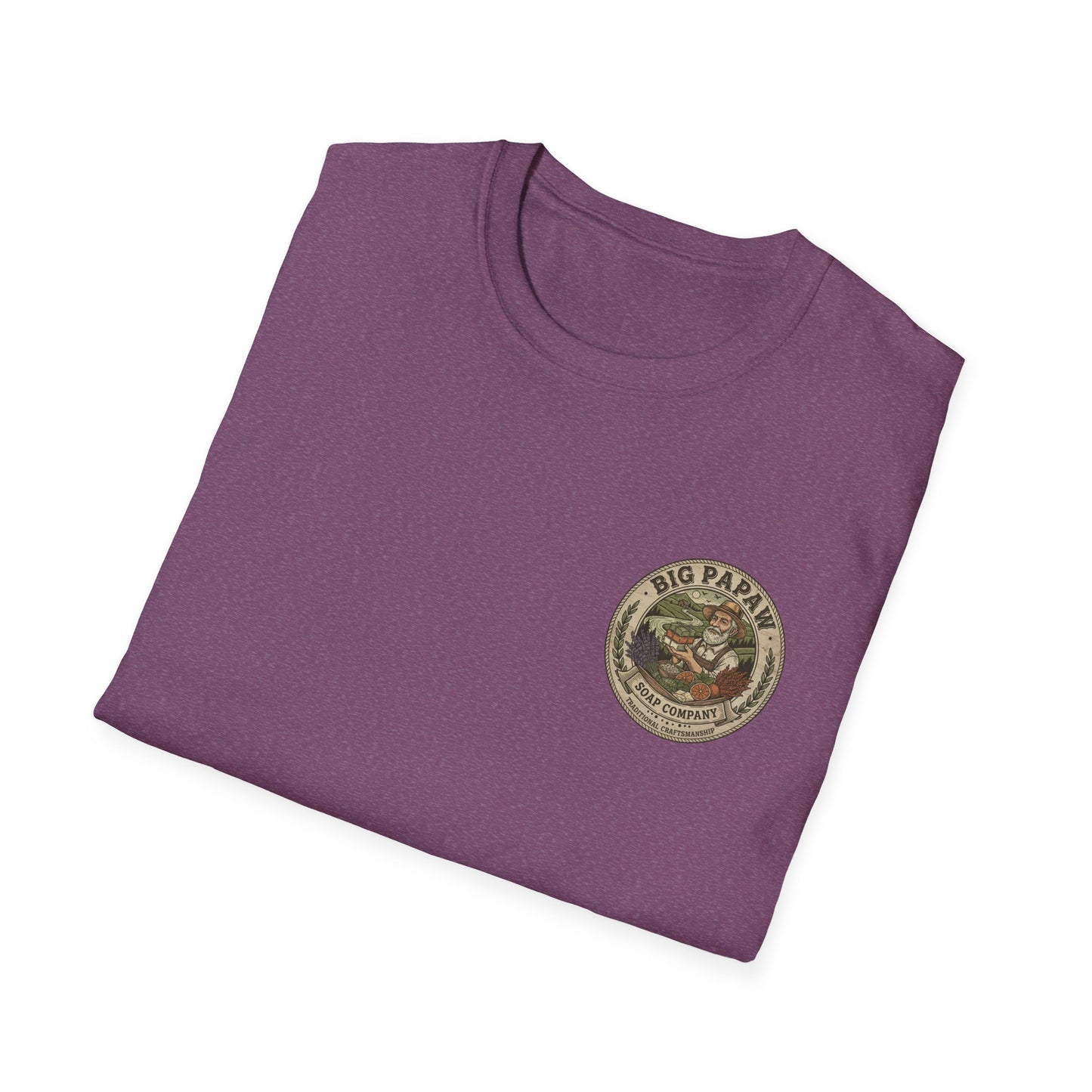 Big Papaw Soap Company logo T-Shirt | Vintage apothecary label graphic