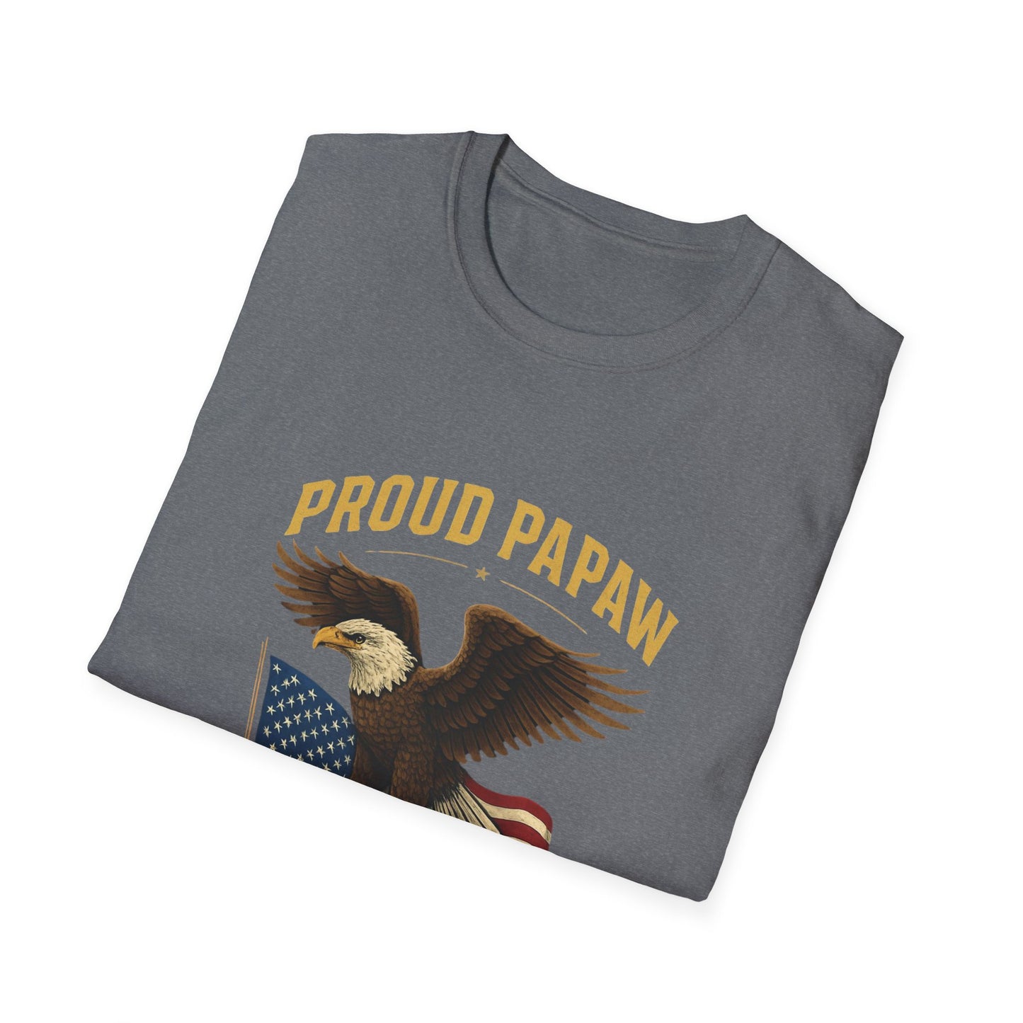 Proud Papaw Eagle United States Navy T-Shirt | Patriotic Veteran Shirt