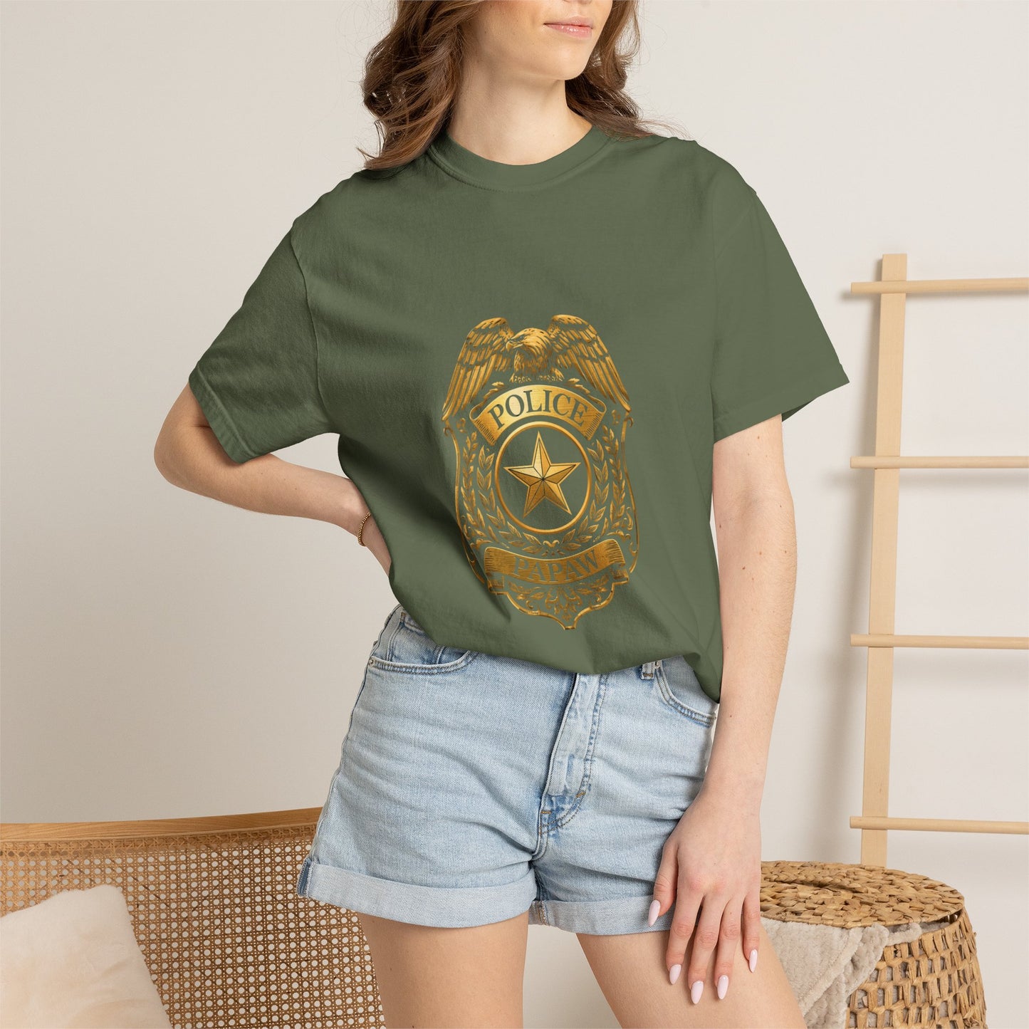 Police Badge T-shirt | Vintage Law Enforcement Shield Graphic