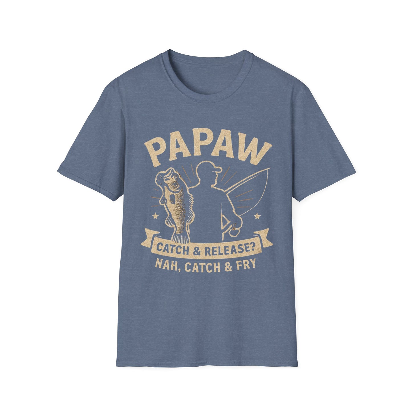 Papaw Fishing Graphic T-Shirt | Catch & Fry Bass Design