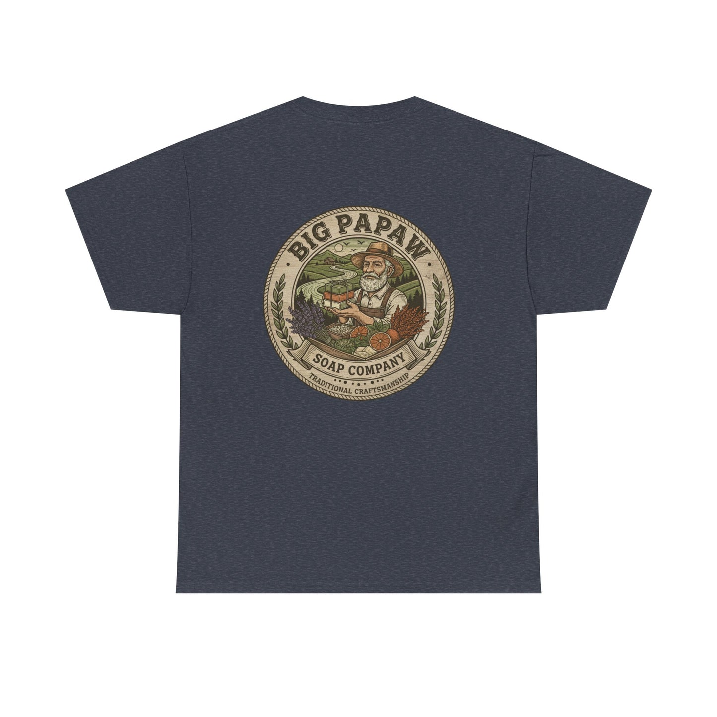 Big Papaw Soap Company Logo Tee | Vintage Barber Shop Label T-Shirt