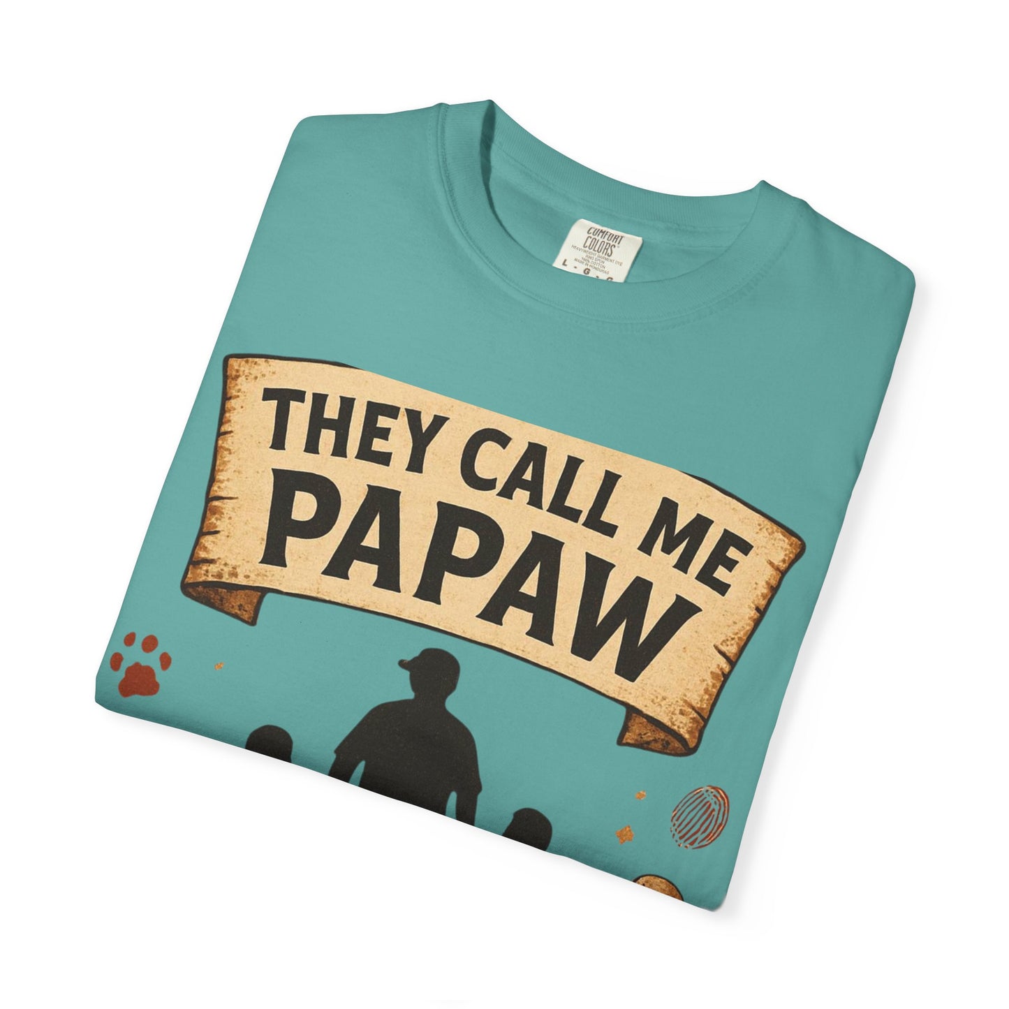 They Call Me Papaw T-Shirt | Papaw Grandpa Silhouette, Partner in Crime Design