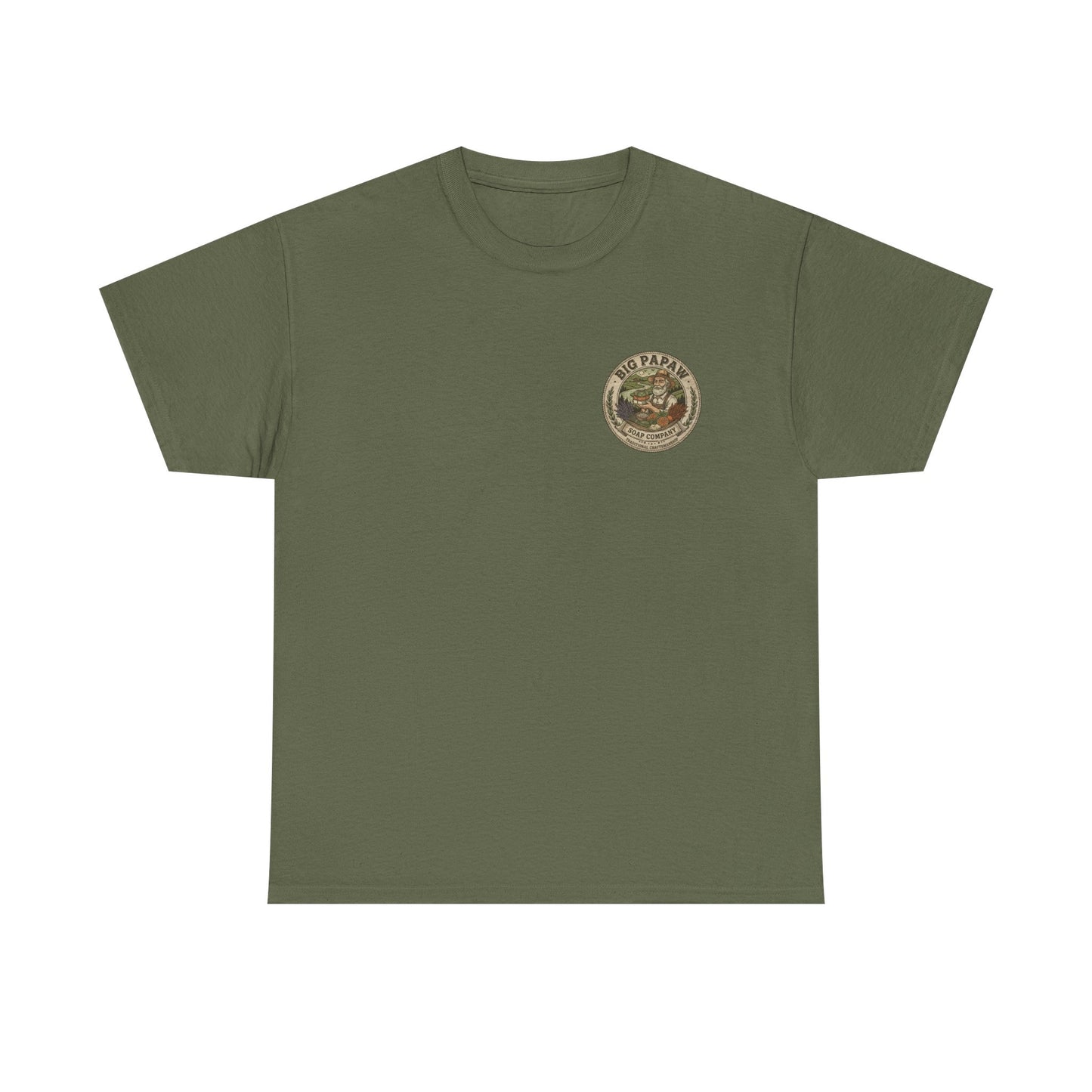 Big Papaw Soap Company Logo Tee | Vintage Barber Shop Label T-Shirt